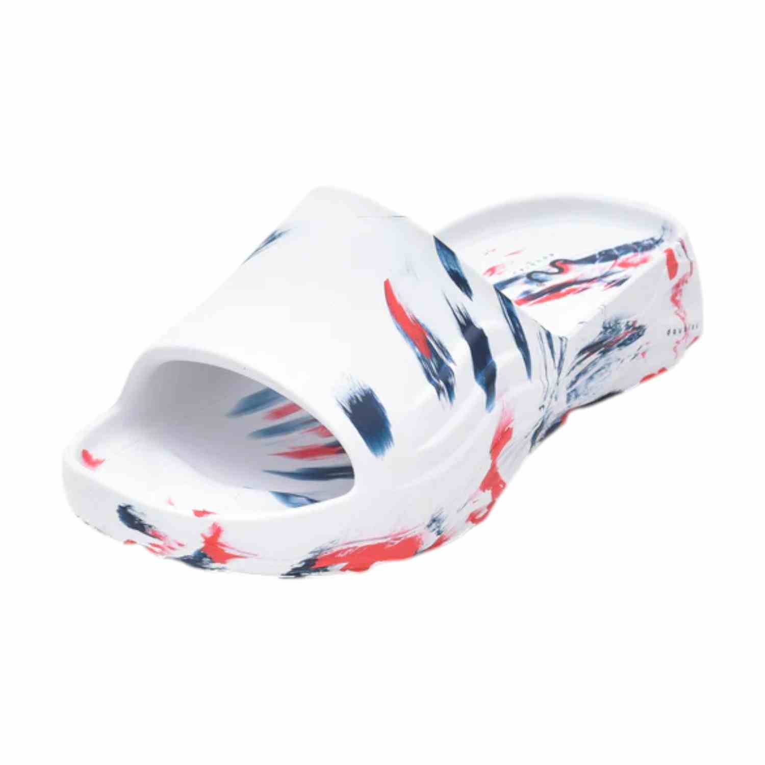 Men Blue White Red Slidders
