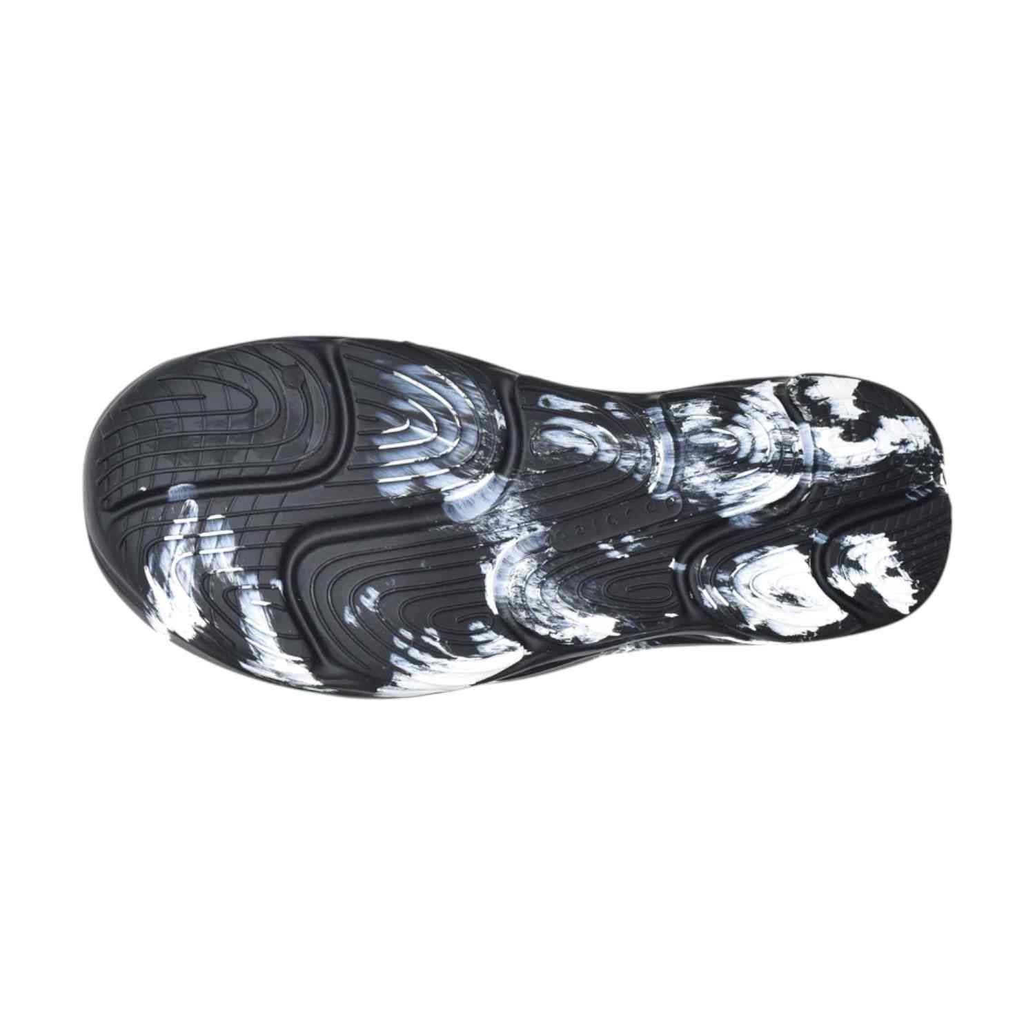 Men Black White Slidders