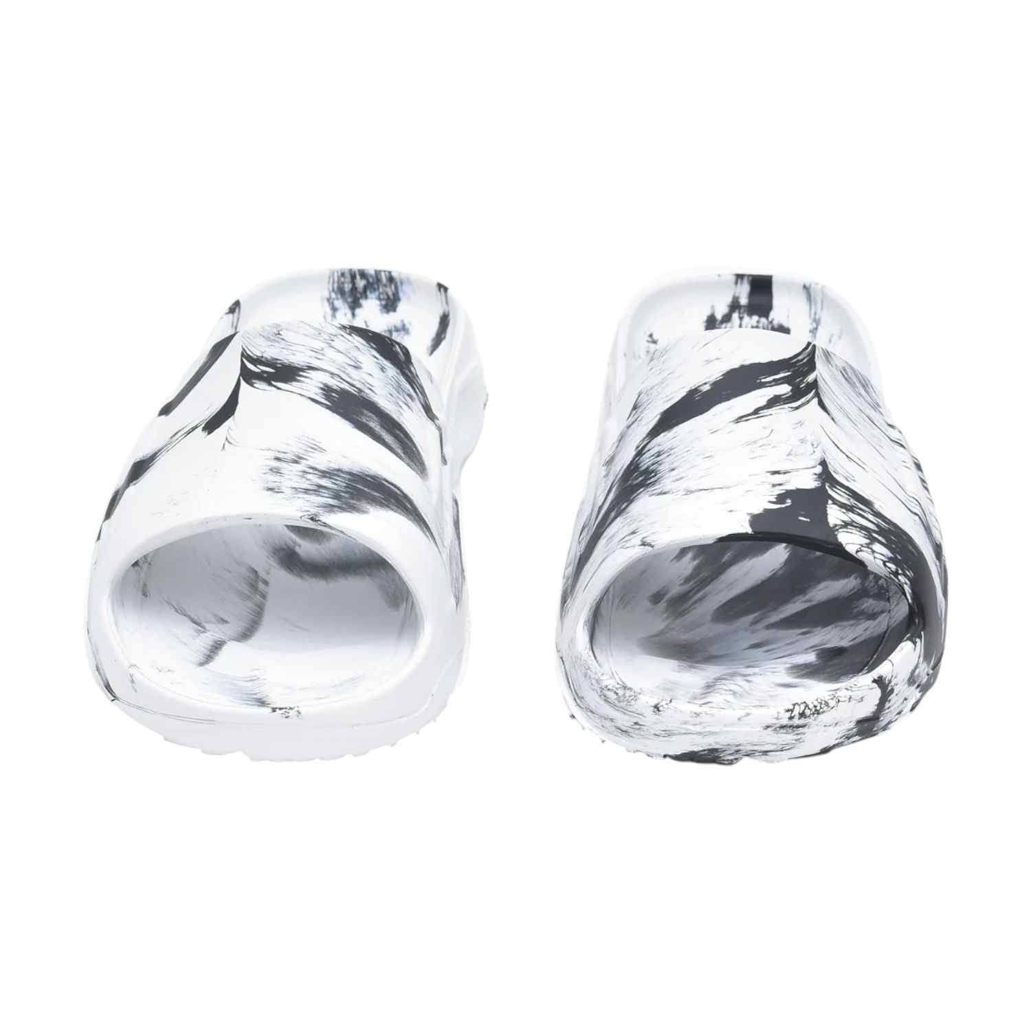 Men White Black Slidders