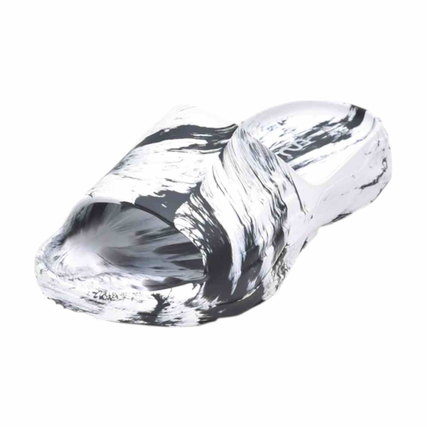 Men White Black Slidders