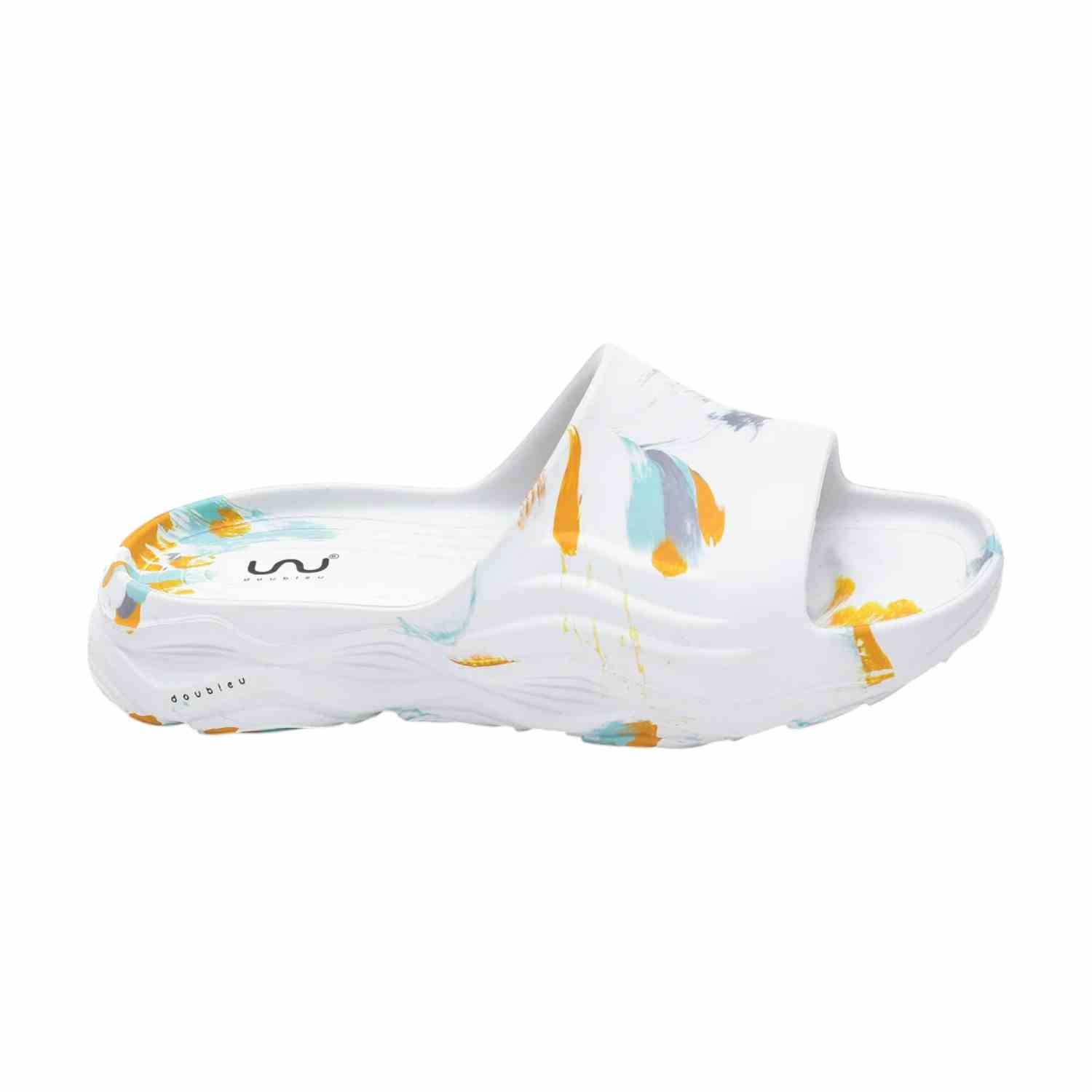 Men White Slidders
