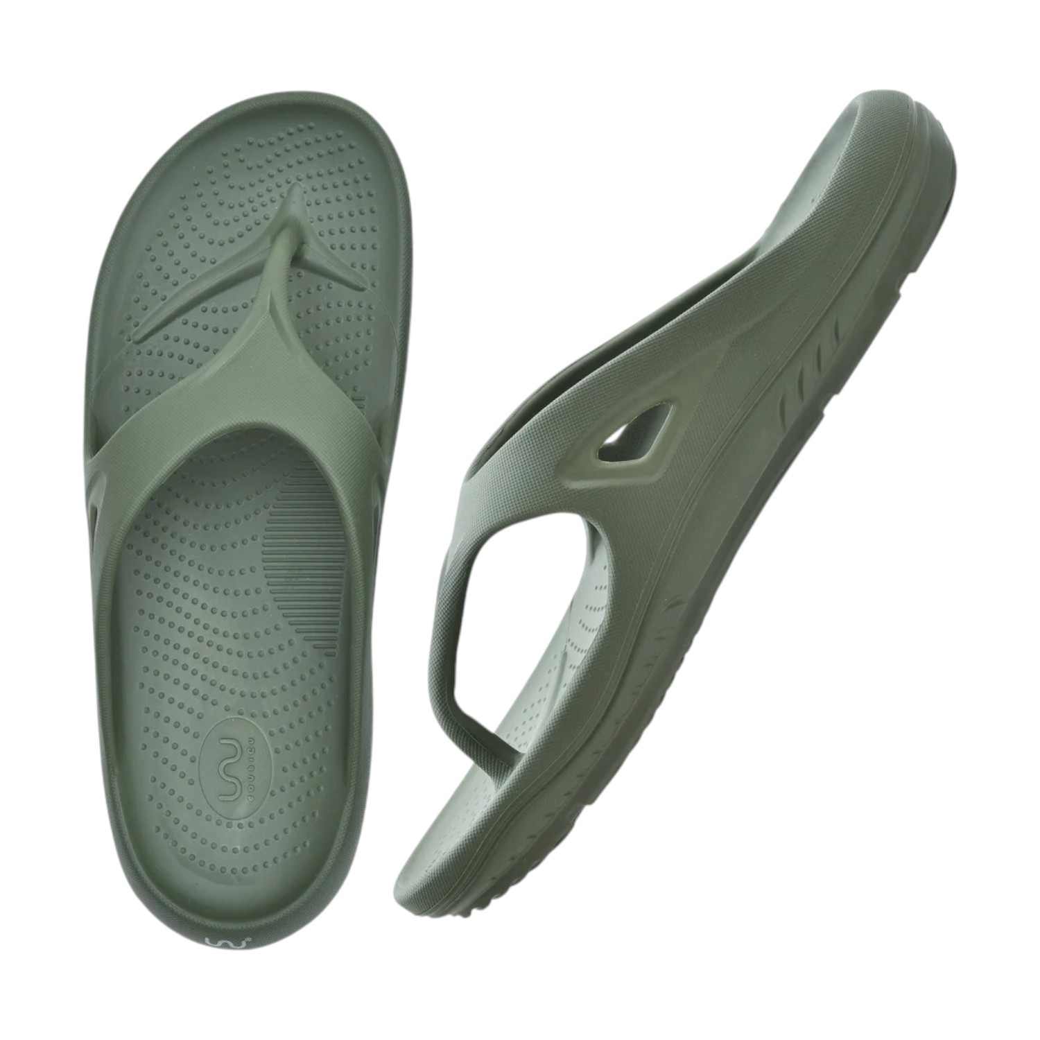 Men Olive Green Flip Flops
