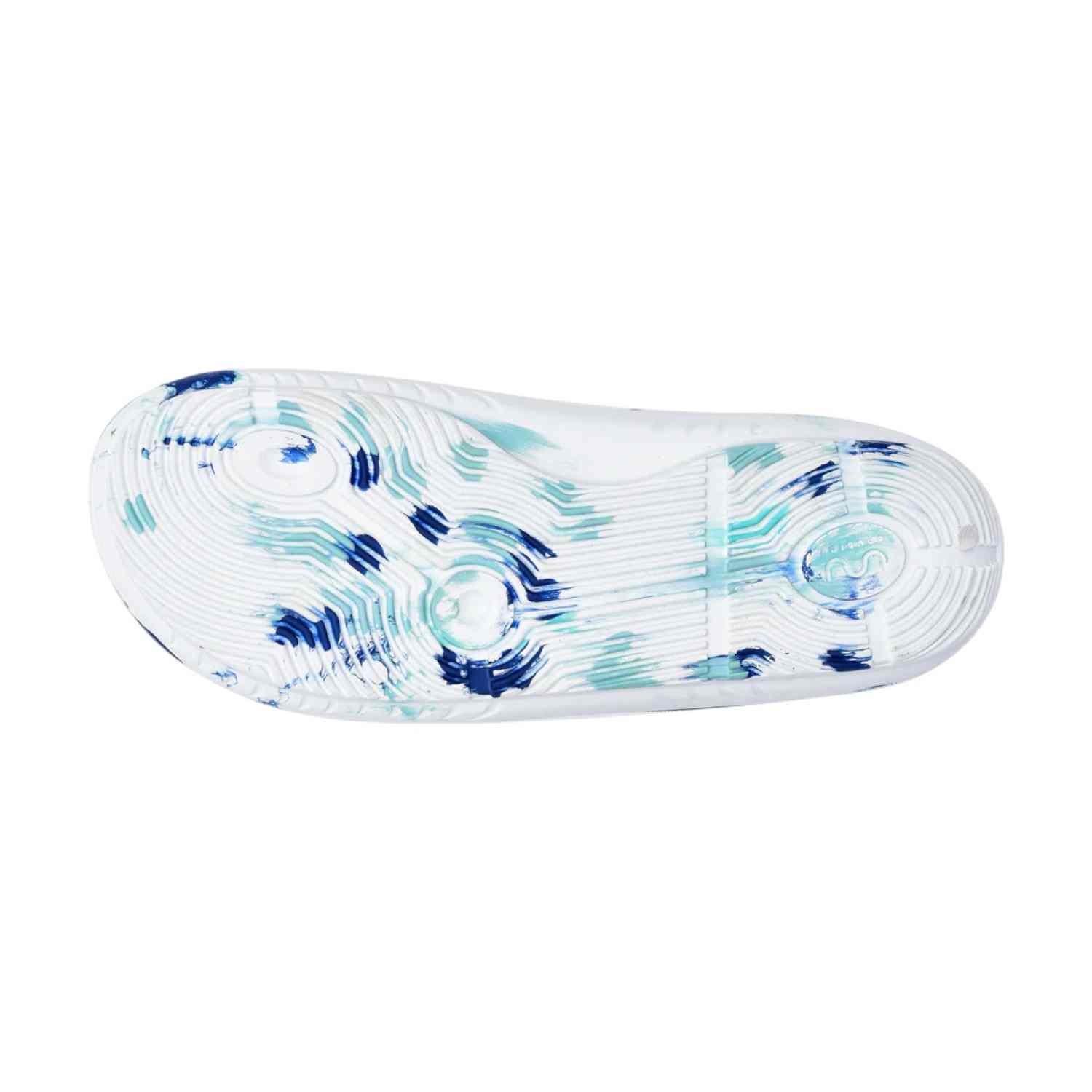 Men White Blue Flip Flops