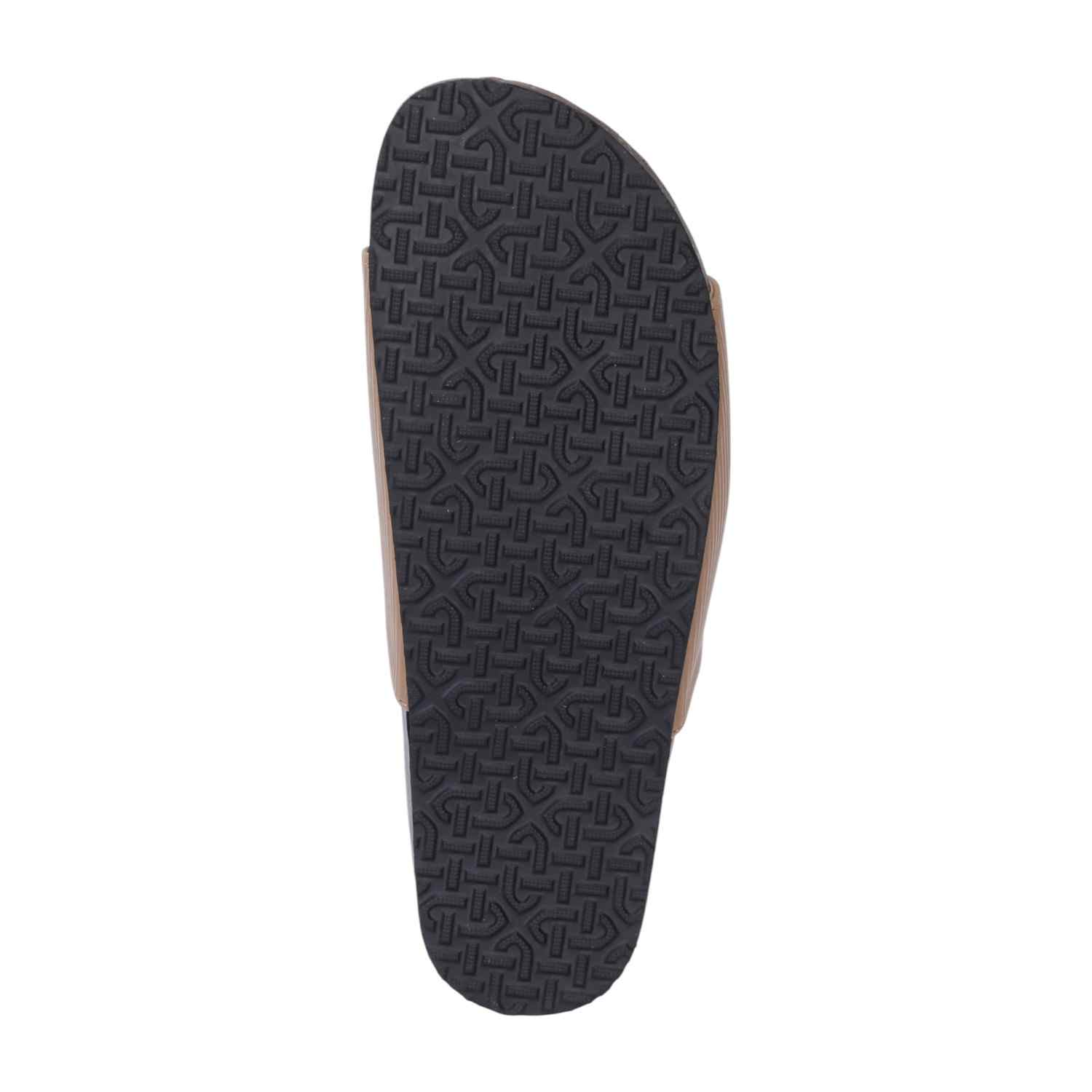 Women Beige Dual Buckle Comfort Slide