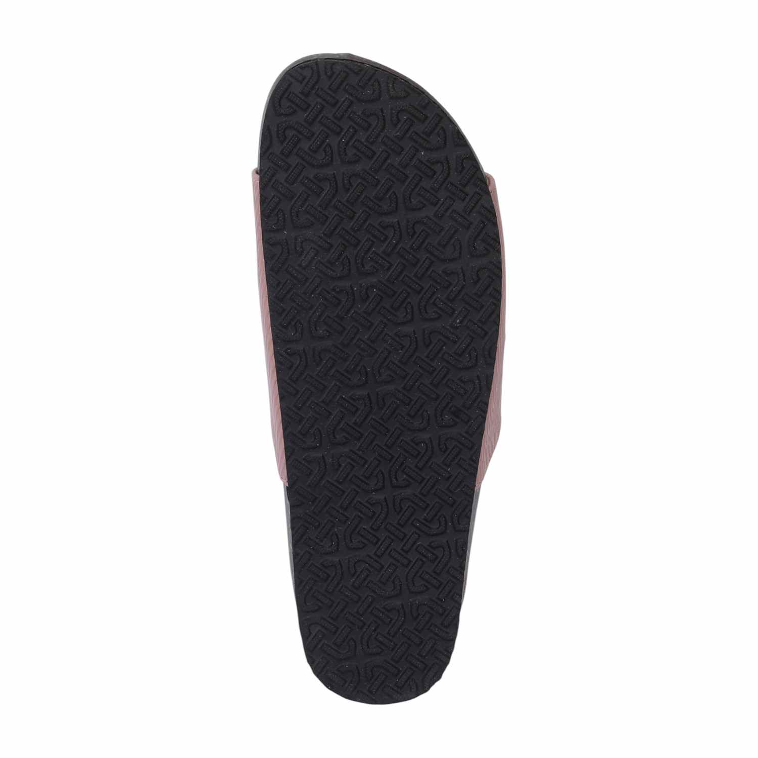 Women Pink Dual Buckle Comfort Slide