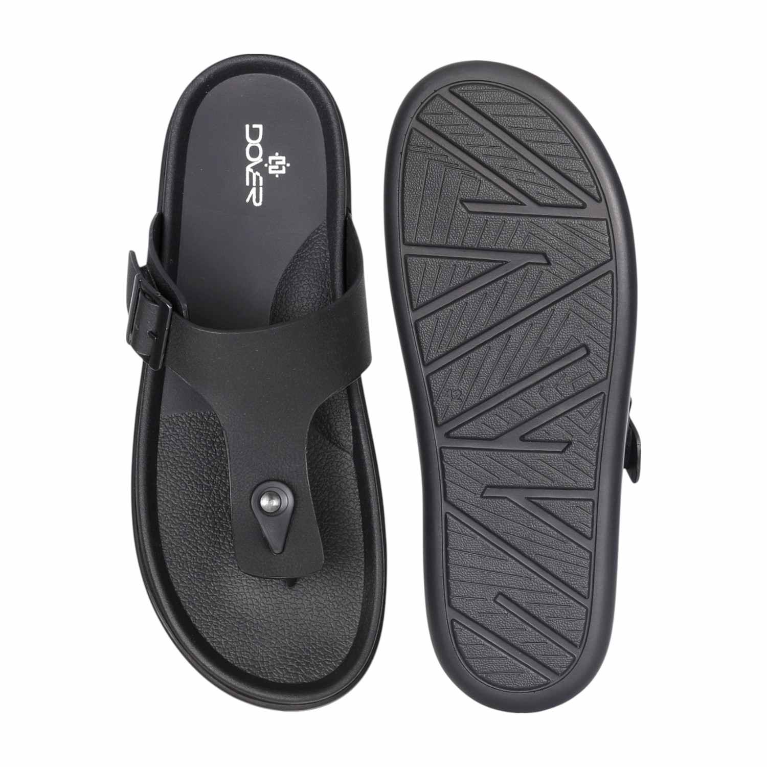 Men Black Everyday Buckled Sandals