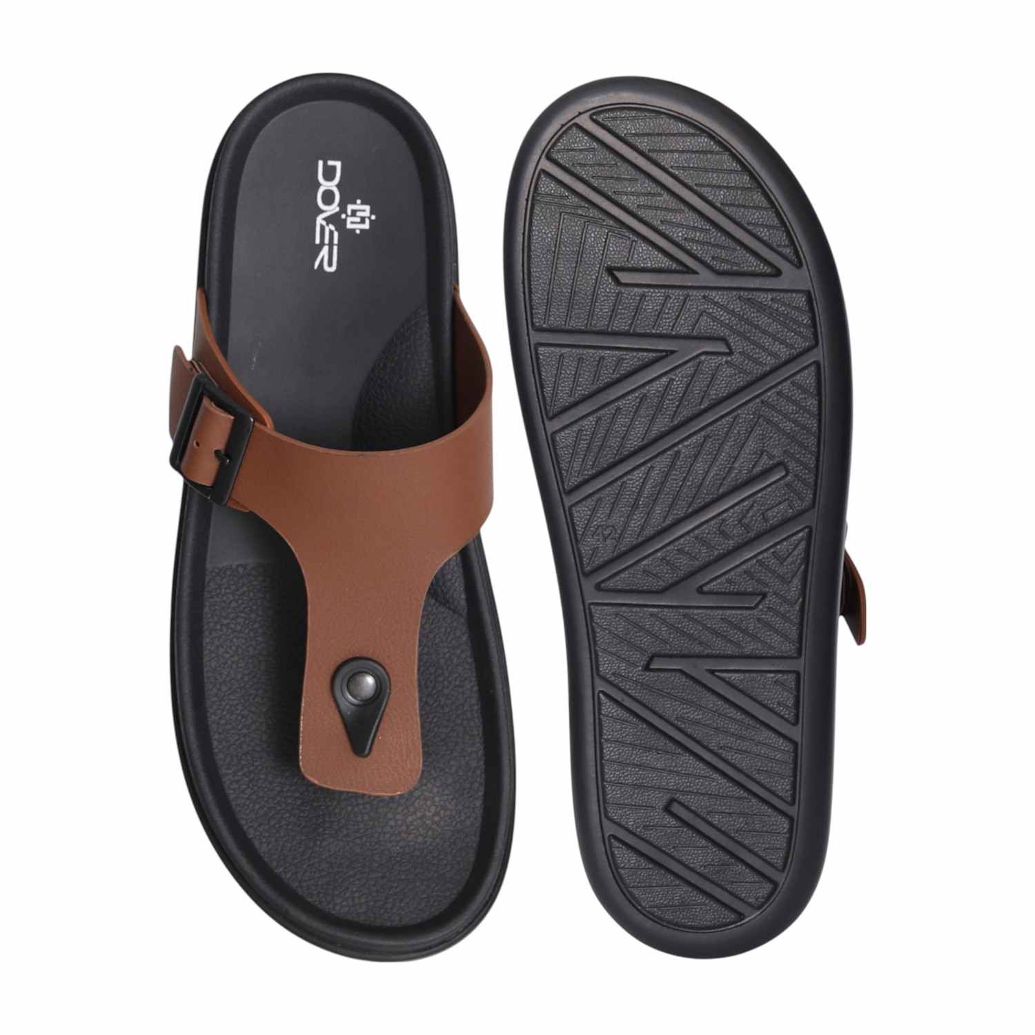 Men Tan Everyday Buckled Sandals