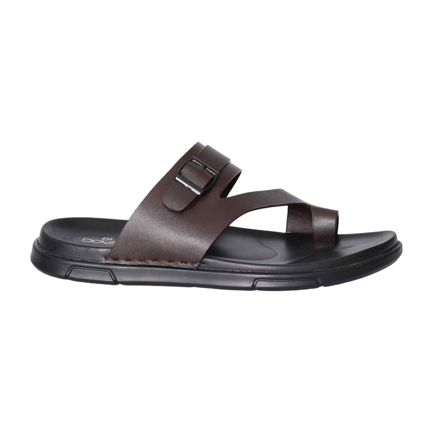 Men Brown Contemporary Buckled Sandals