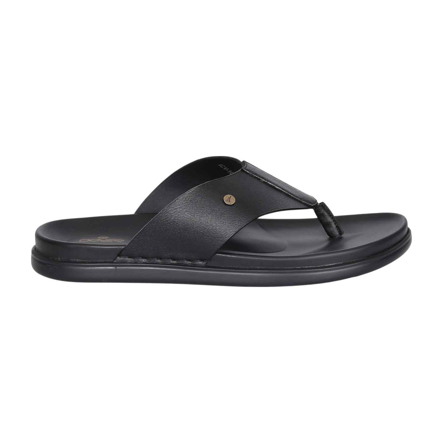Men Black Urban Buckled Sandals