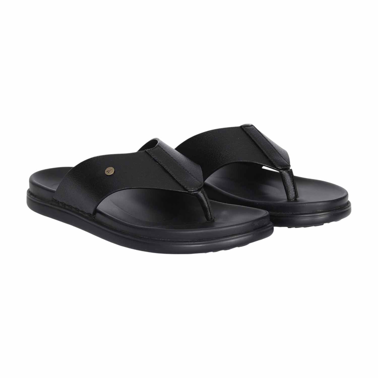 Men Black Urban Buckled Sandals
