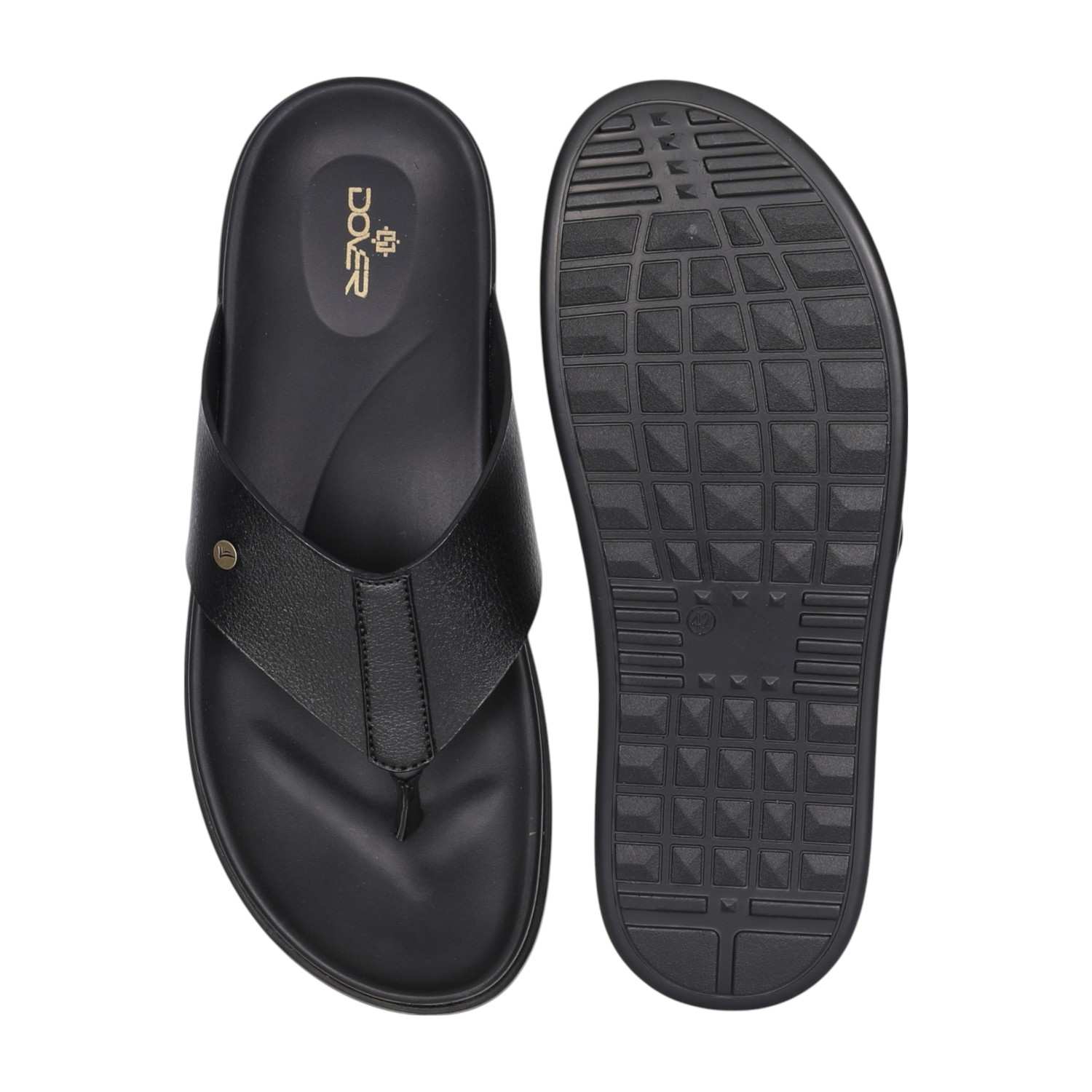 Men Black Urban Buckled Sandals