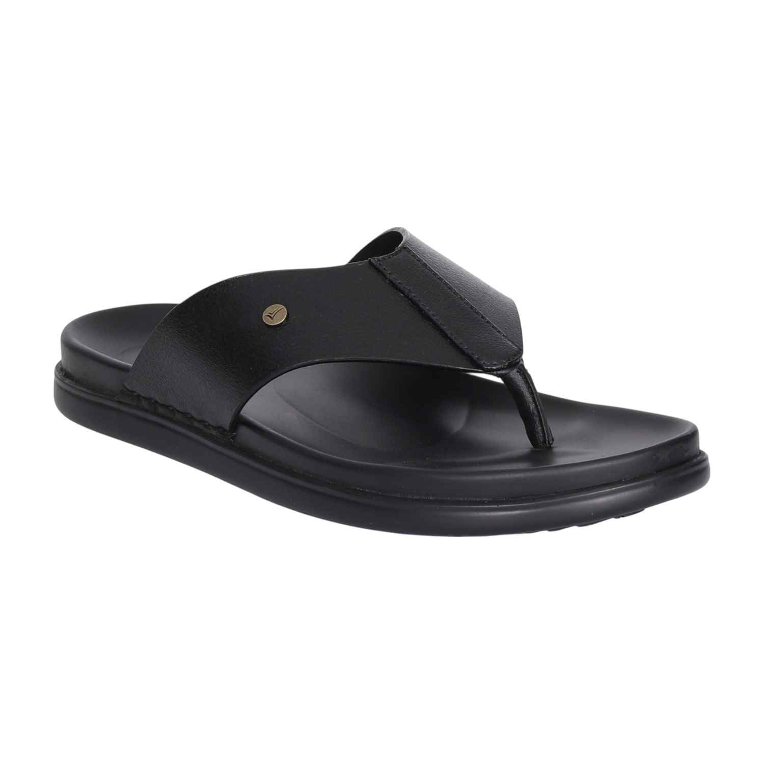 Men Black Urban Buckled Sandals