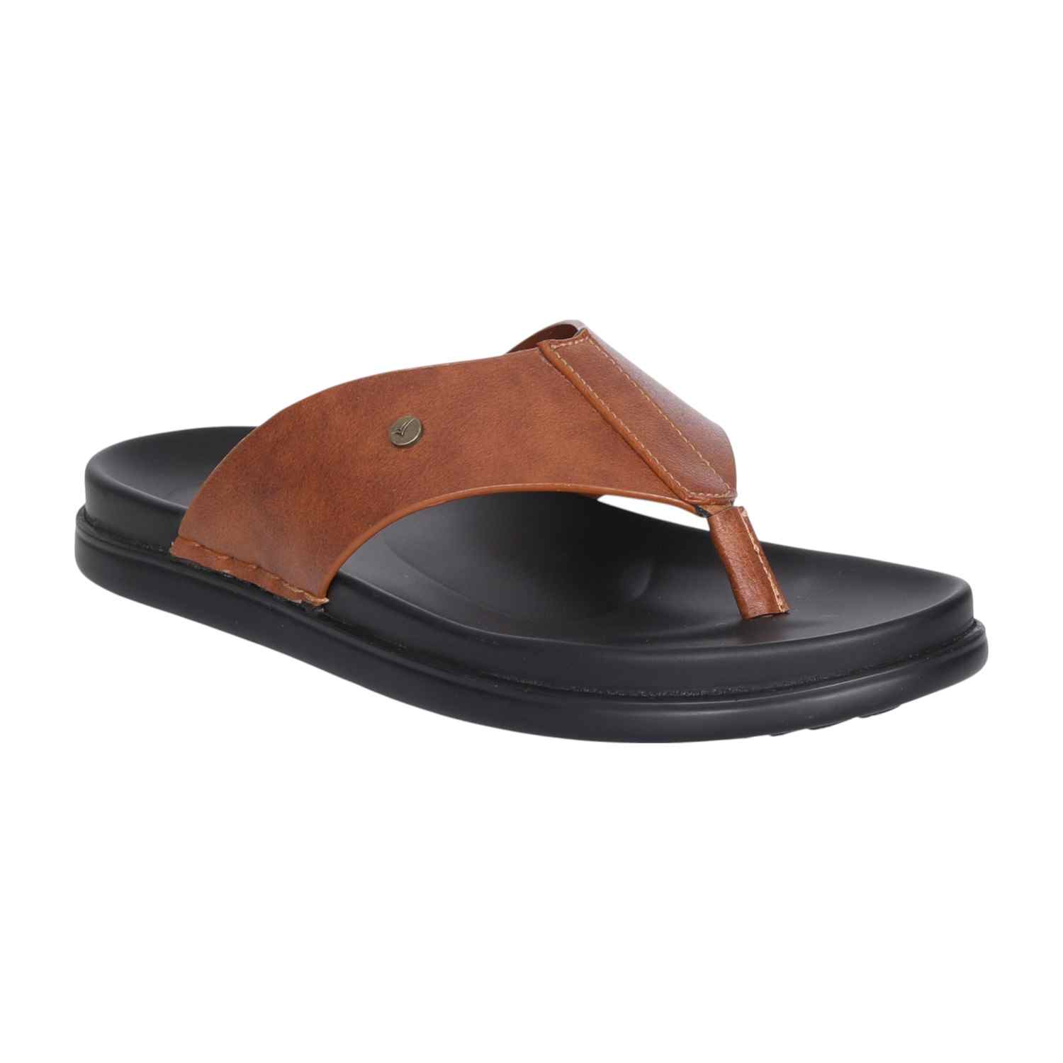 Men Tan Urban Buckled Sandals