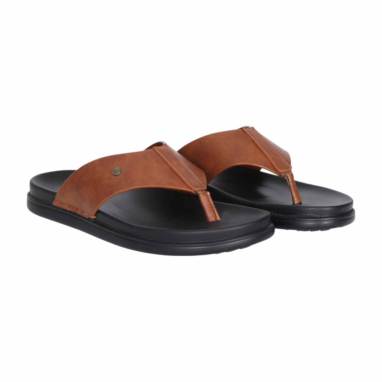 Men Tan Urban Buckled Sandals
