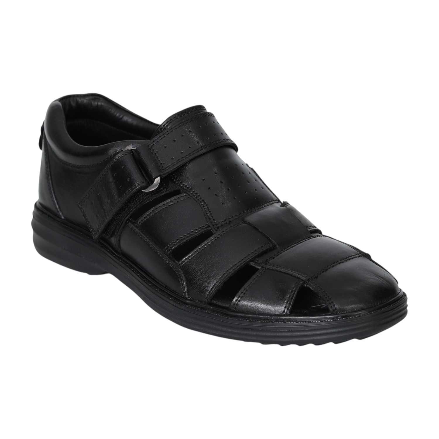 Men Black Comfort Fisherman Shoes