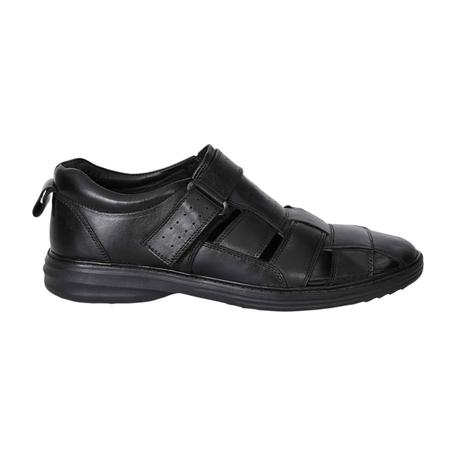Men Black Comfort Fisherman Shoes