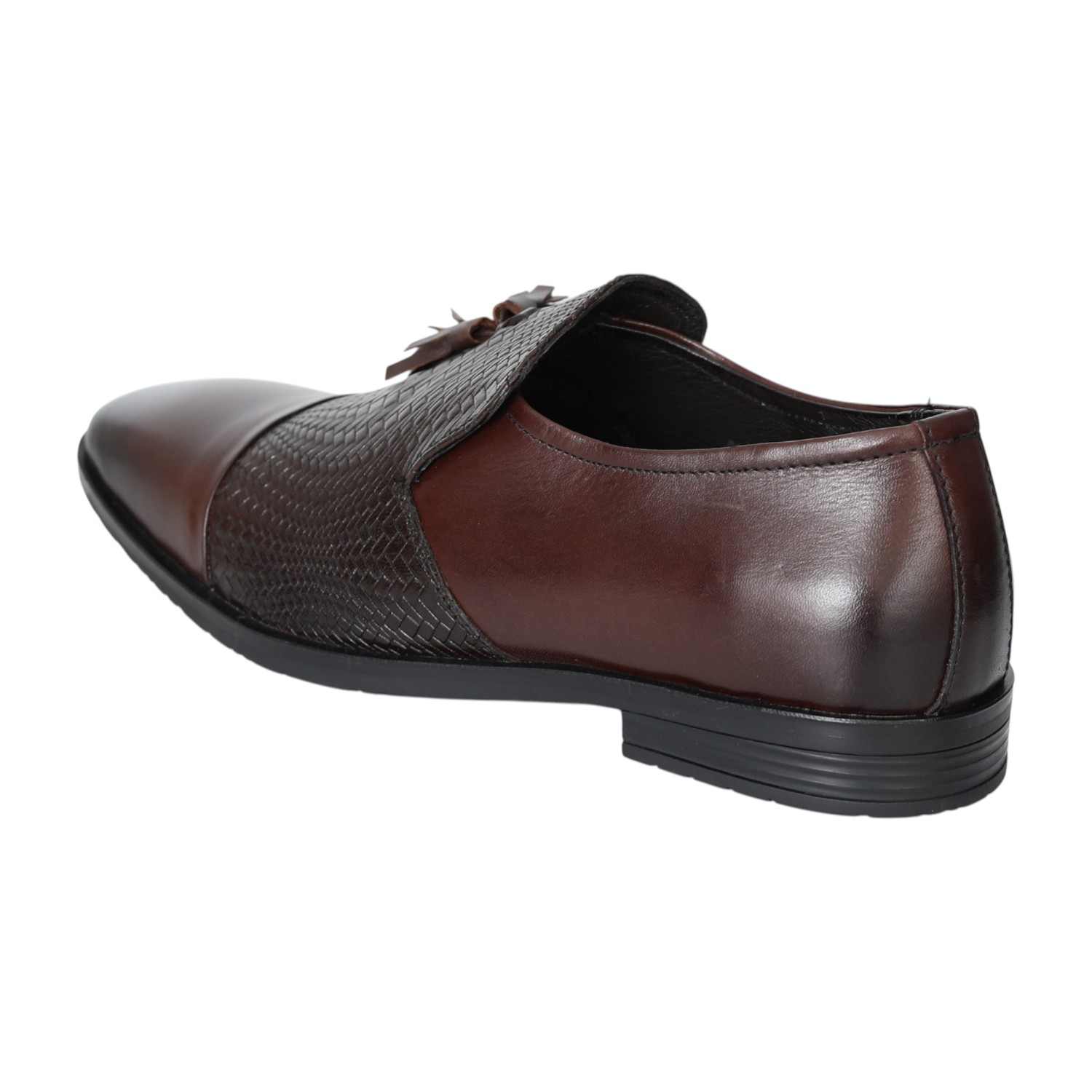 Men Cherry Woven Tassel Slip-Ons