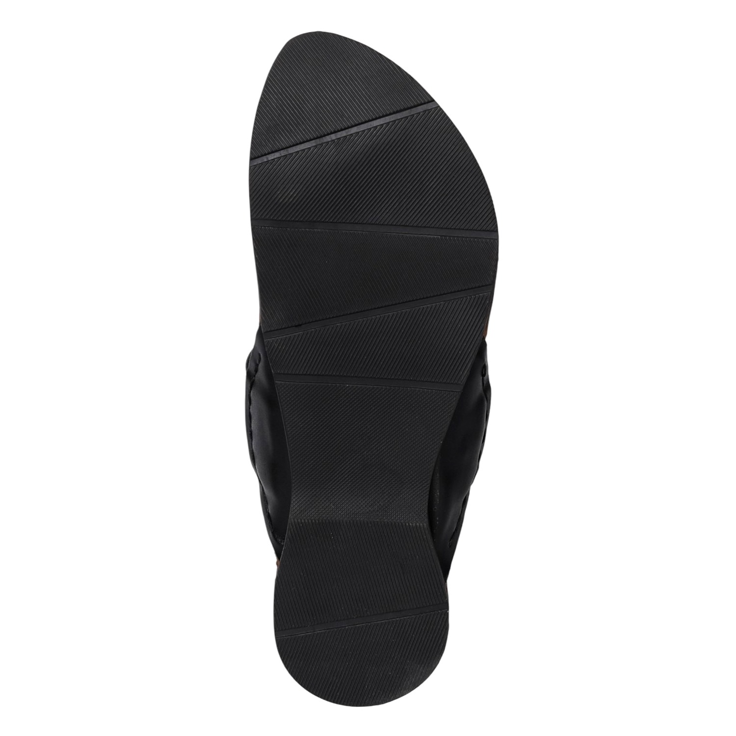 Men Black Artisan Toe-Ring Sandals