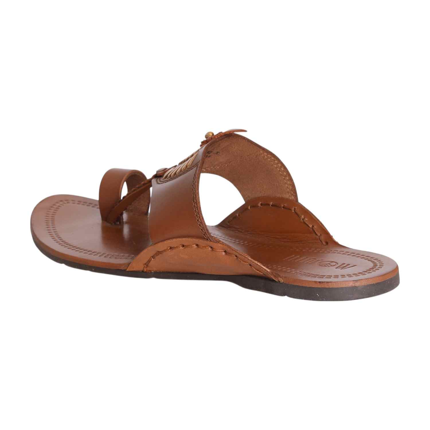 Men Tan Decorative Strap Sandals