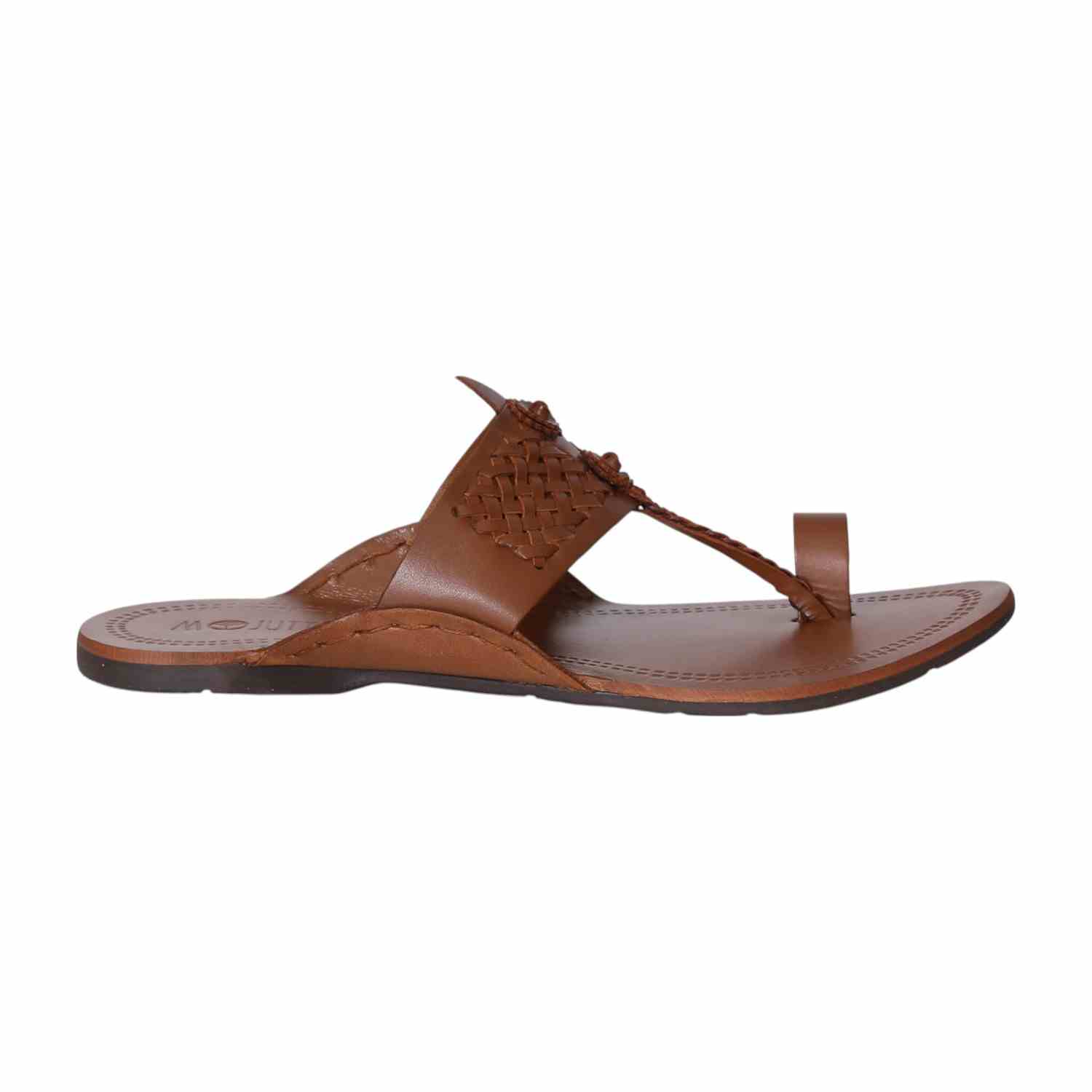 Men Rich Tan Woven Strap Sandal