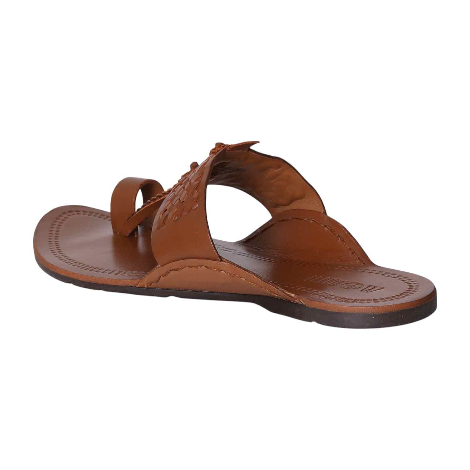 Men Rich Tan Woven Strap Sandal