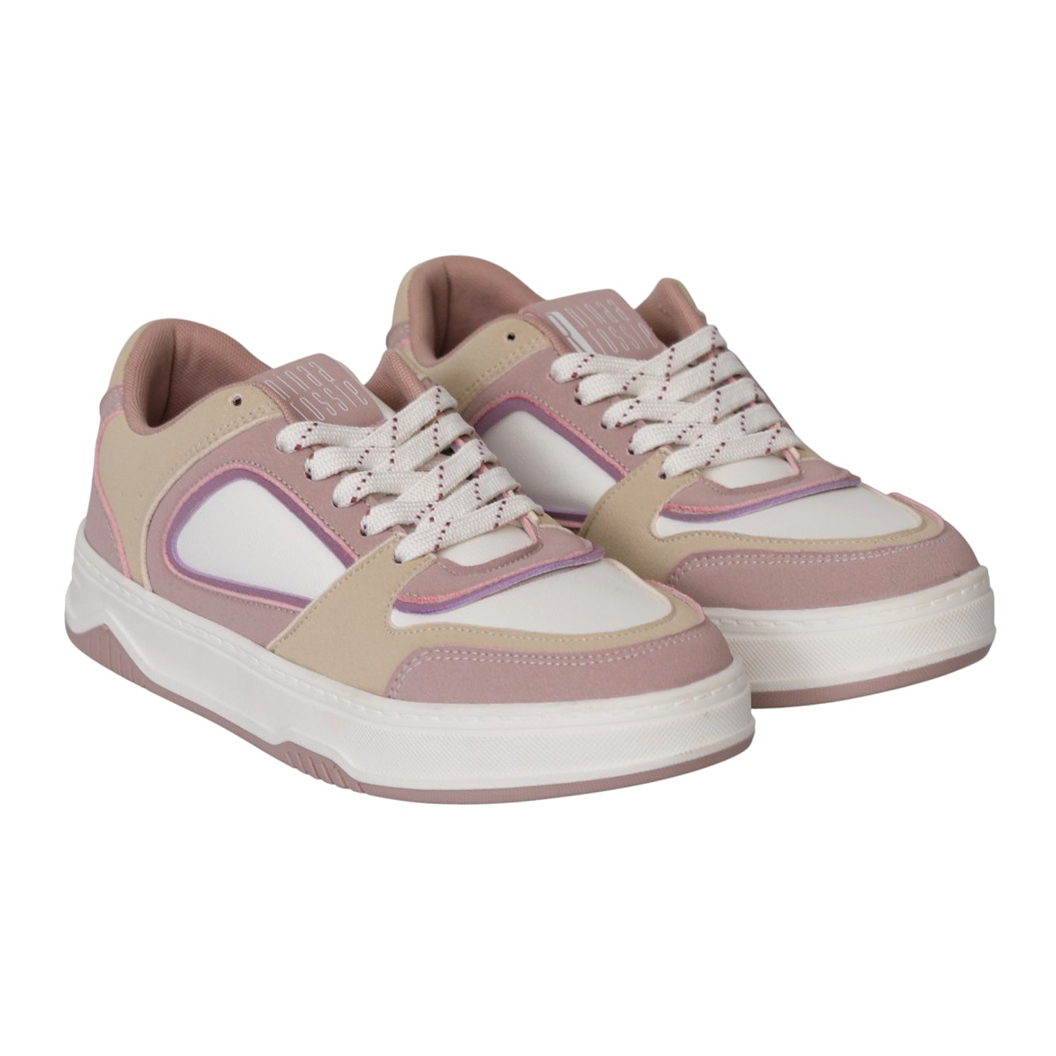 Women Beige Colorblock Casual Sneakers