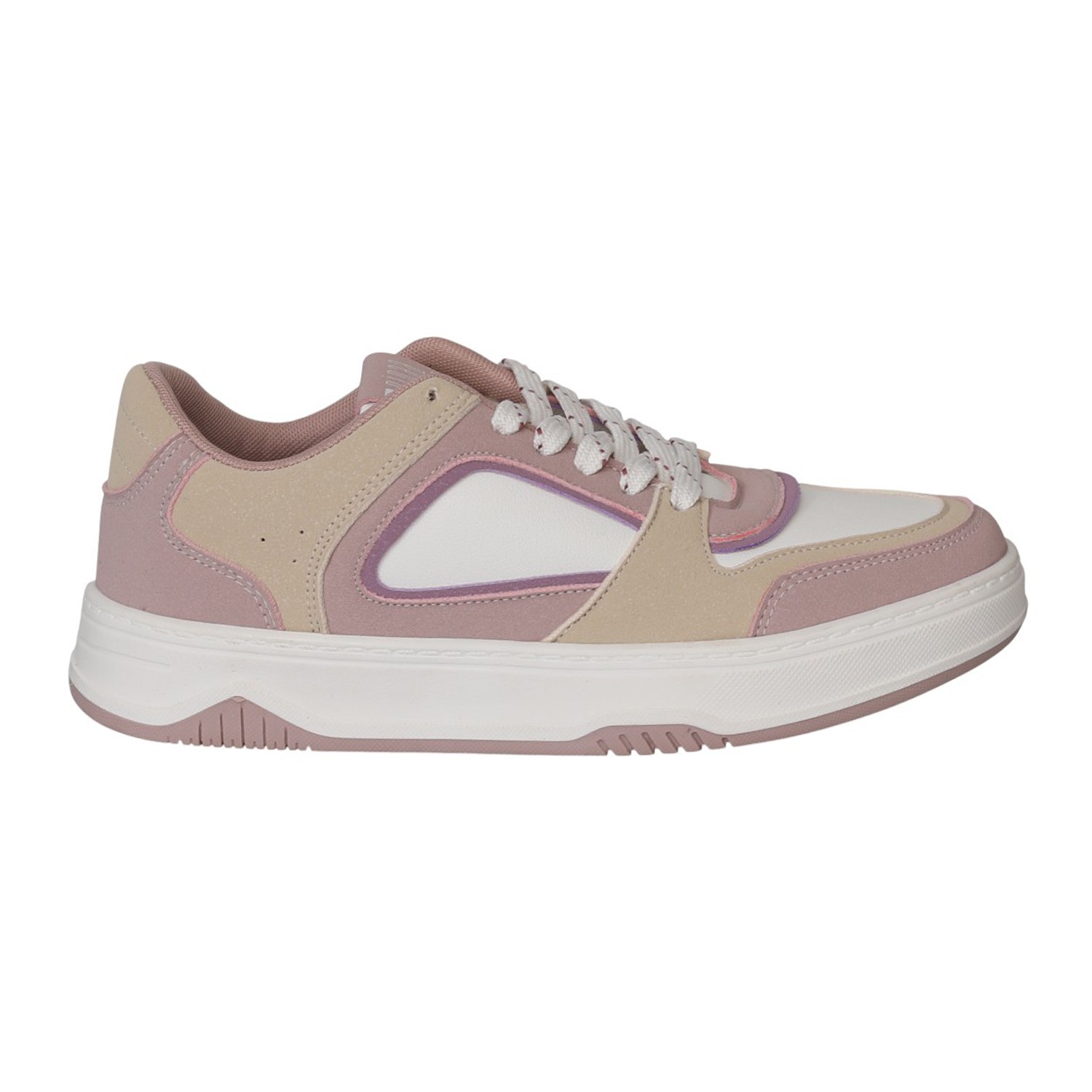 Women Beige Colorblock Casual Sneakers