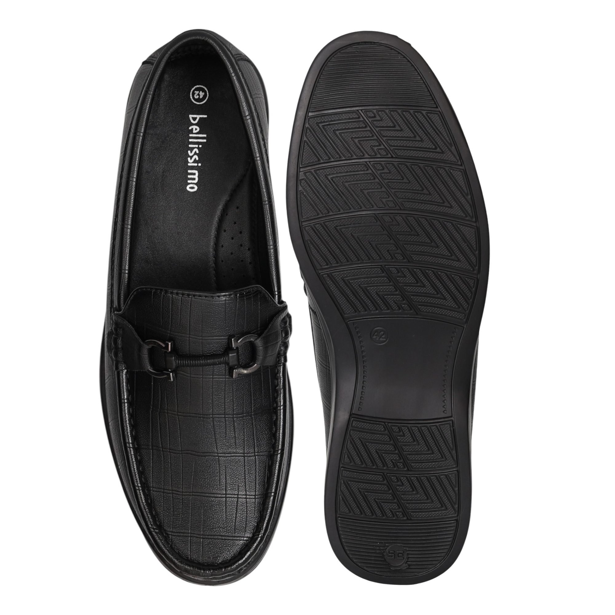 Men Classic Black Bit Loafers
