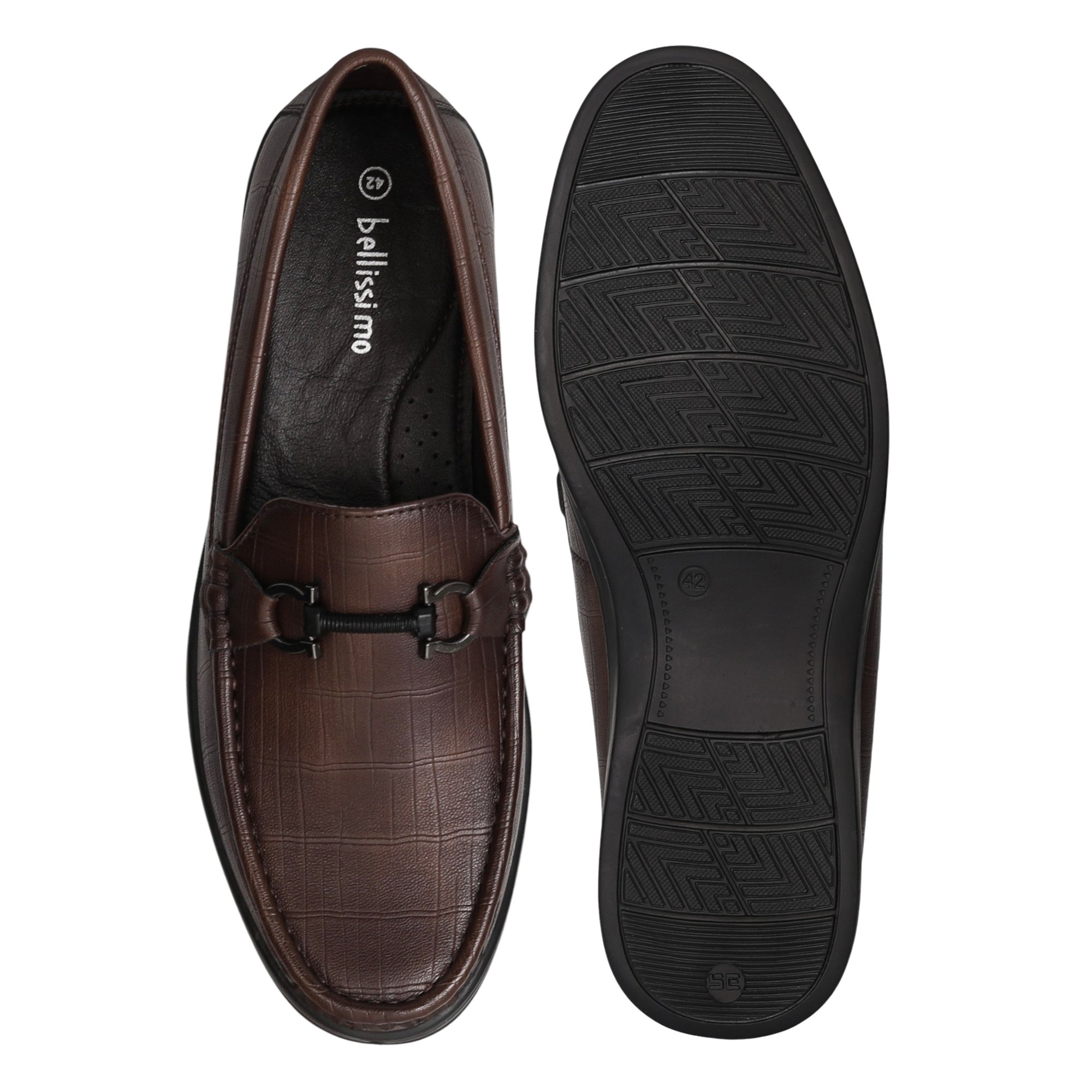 Men Classic Brown Bit Loafers