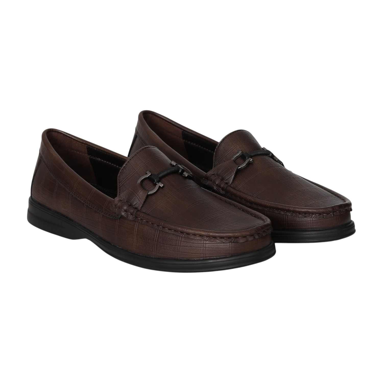 Men Classic Brown Bit Loafers