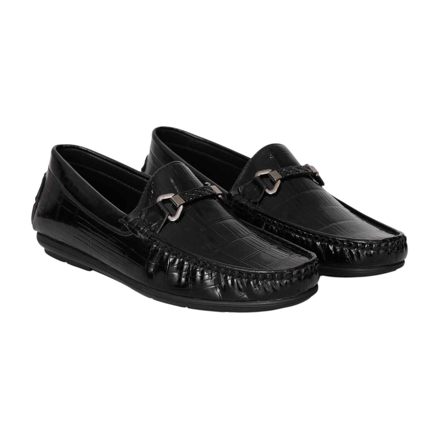 Men Black Luxe Loafers
