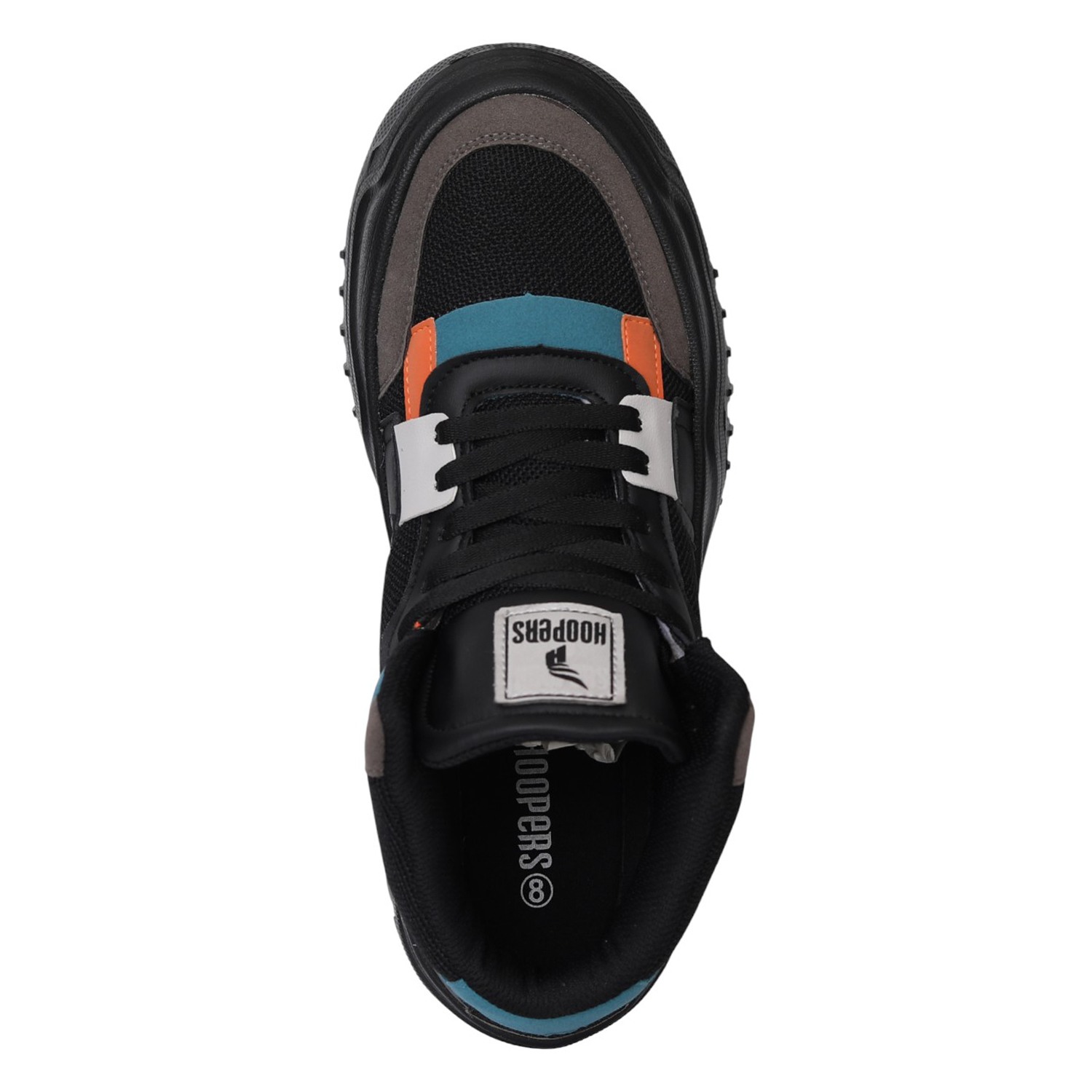 Men Black High-Top Street Sneakers