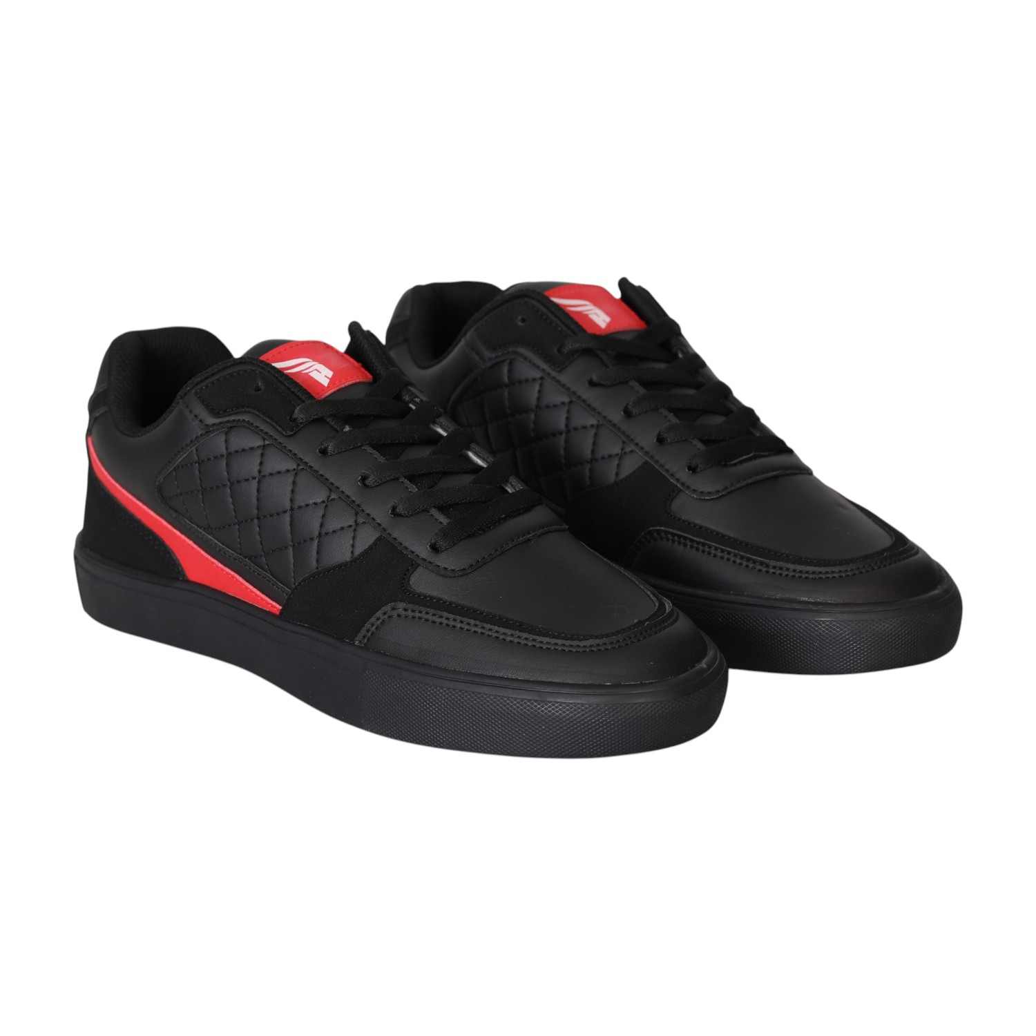 Men’s Black Quilted Panel Street Sneakers