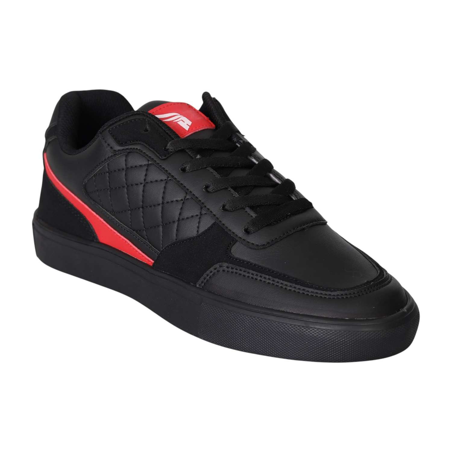 Men’s Black Quilted Panel Street Sneakers