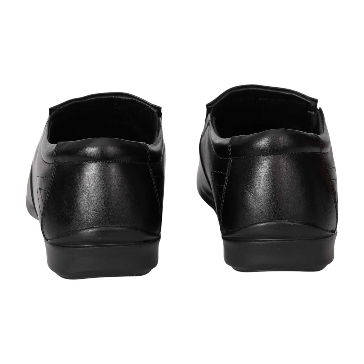 Men Black Glossy Slip-On Shoes