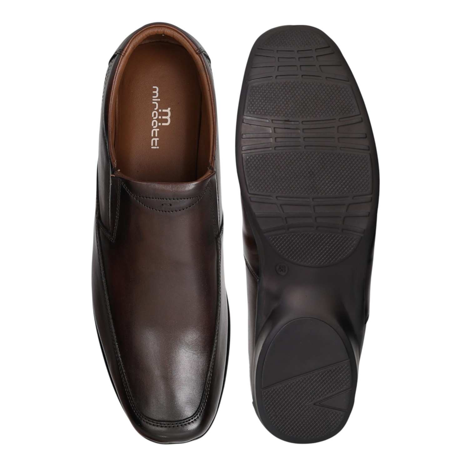 Men Tan Classic Slip-On Shoes