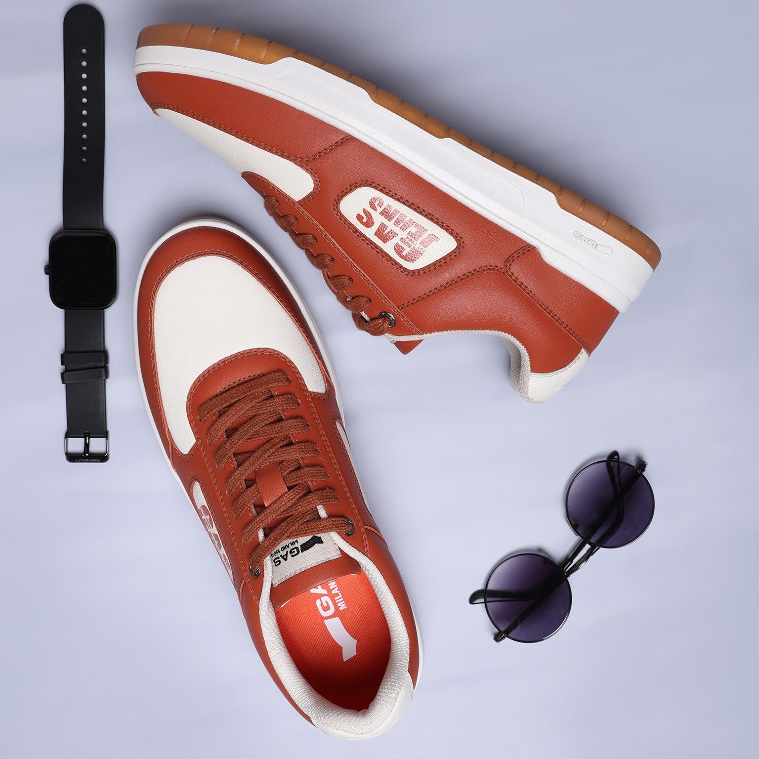Men ZenithFlex White Red Sneakers