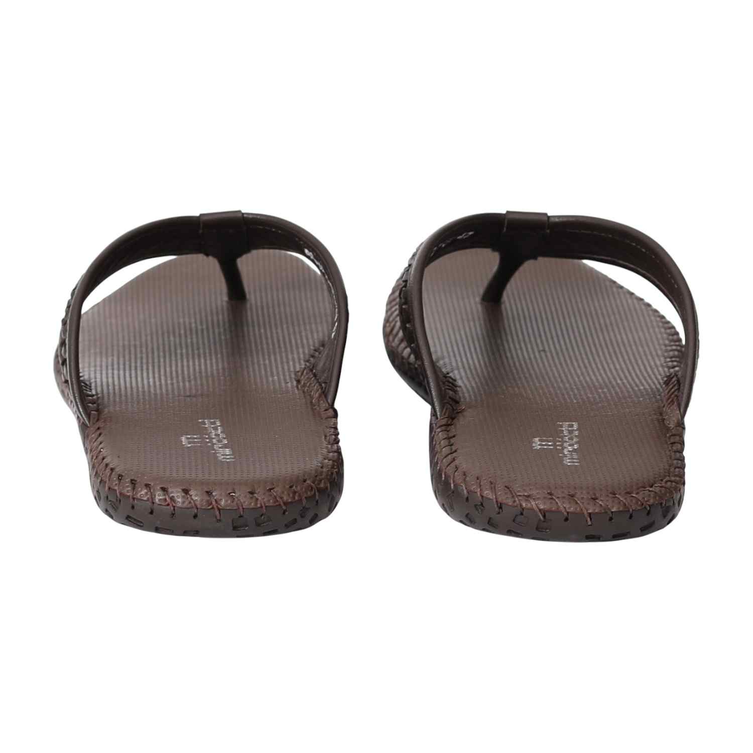 Men Brown Basic Woven Chappals