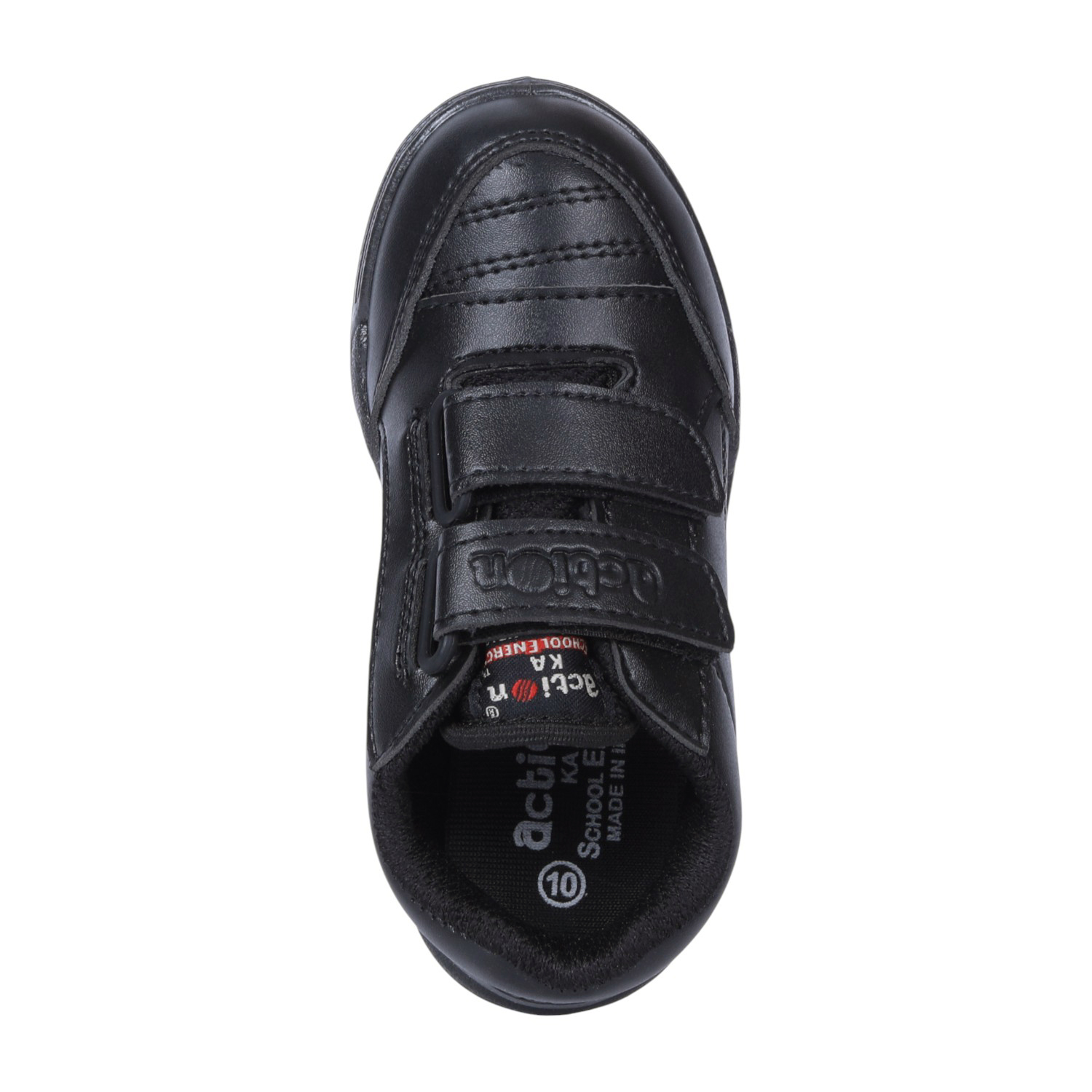 Black Velcro School Shoes For Kids