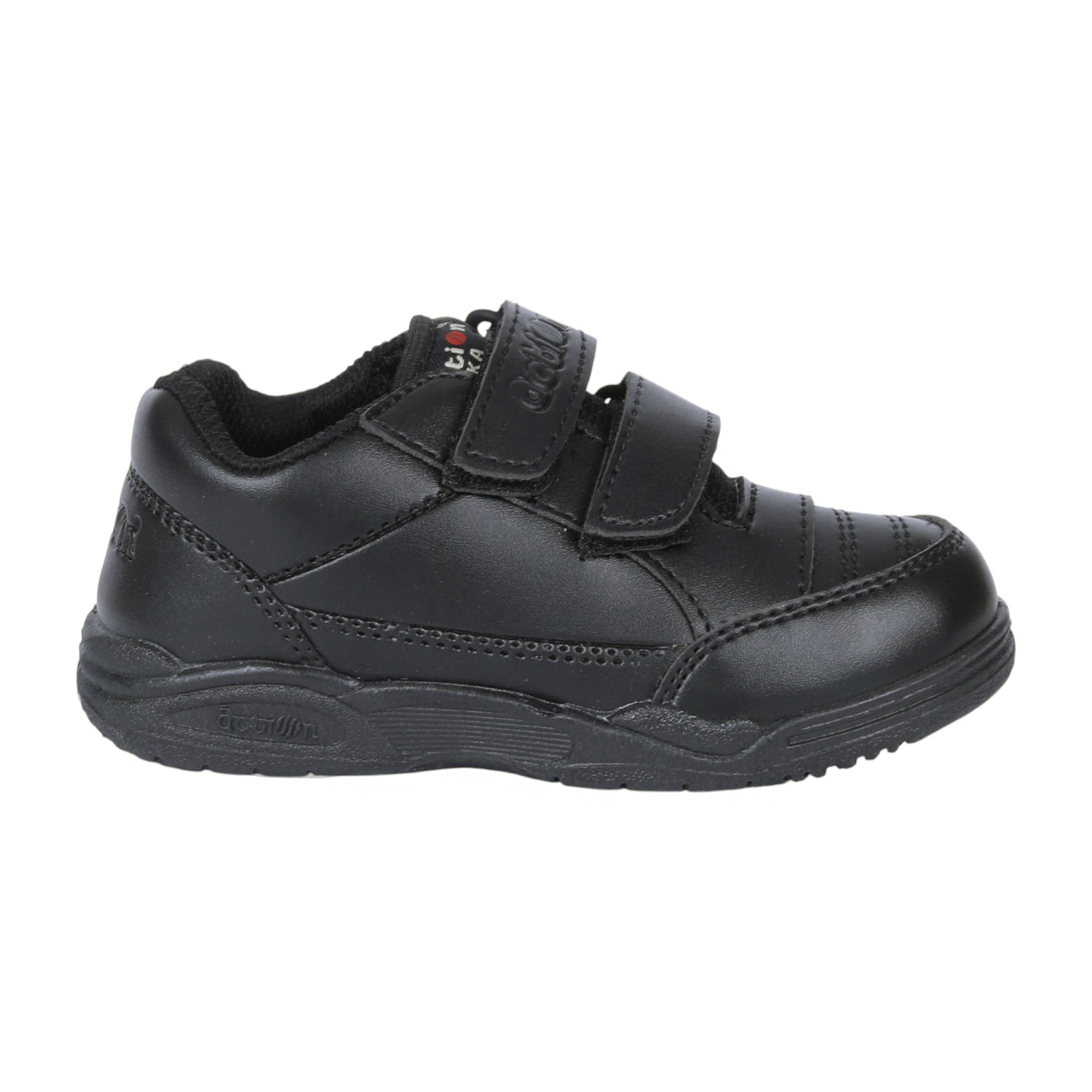 Black Velcro School Shoes For Kids