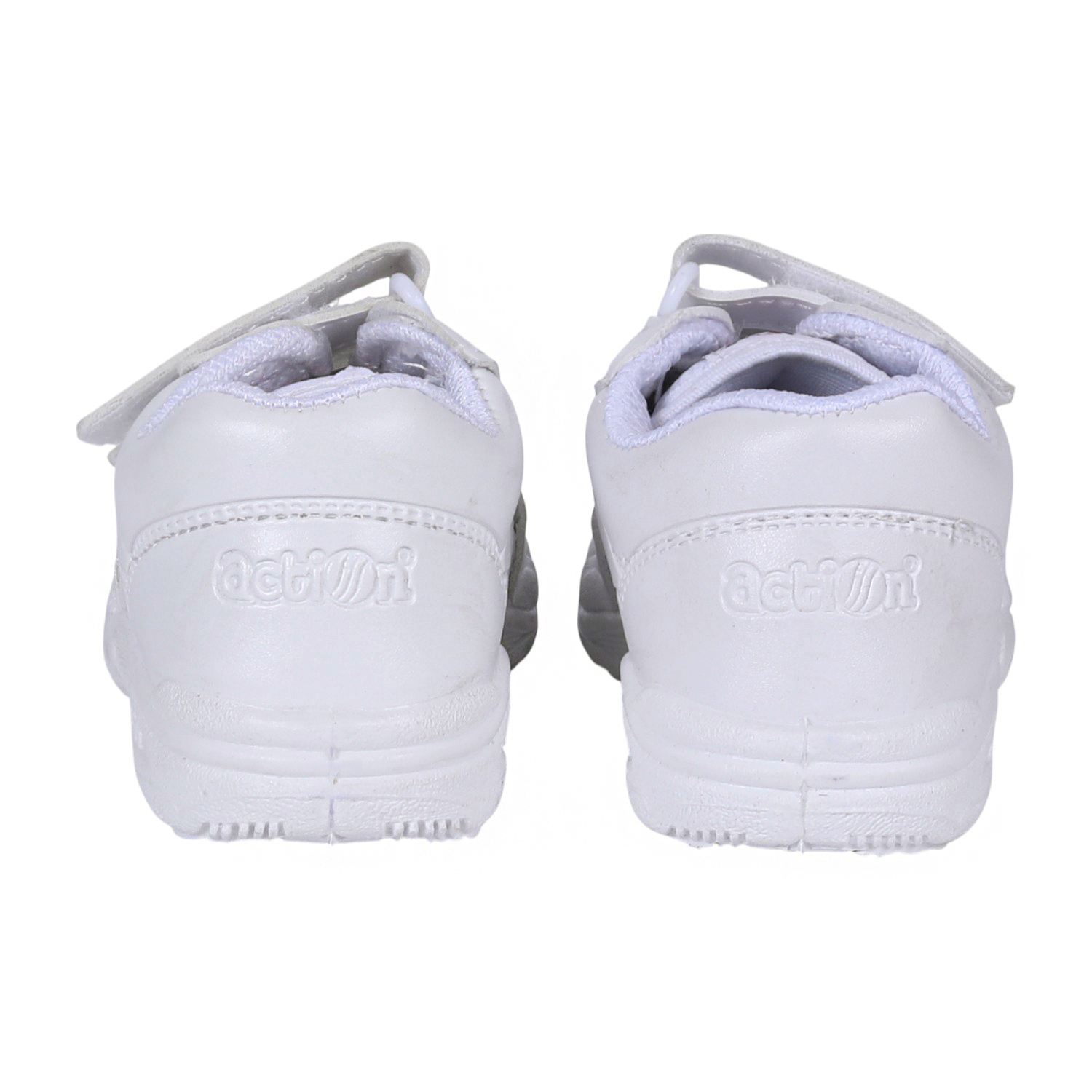 White Velcro Shool Shoes For Kids