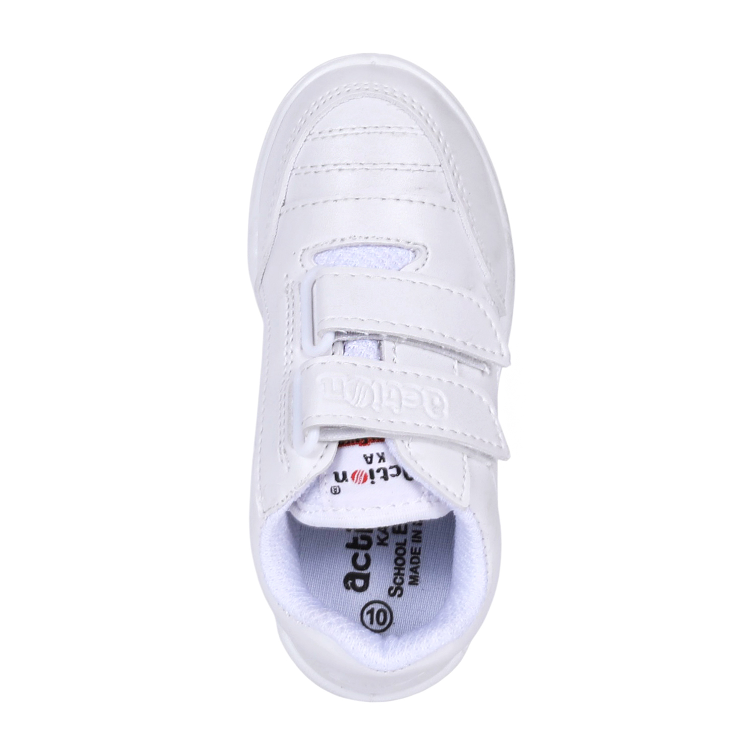 White Velcro Shool Shoes For Kids