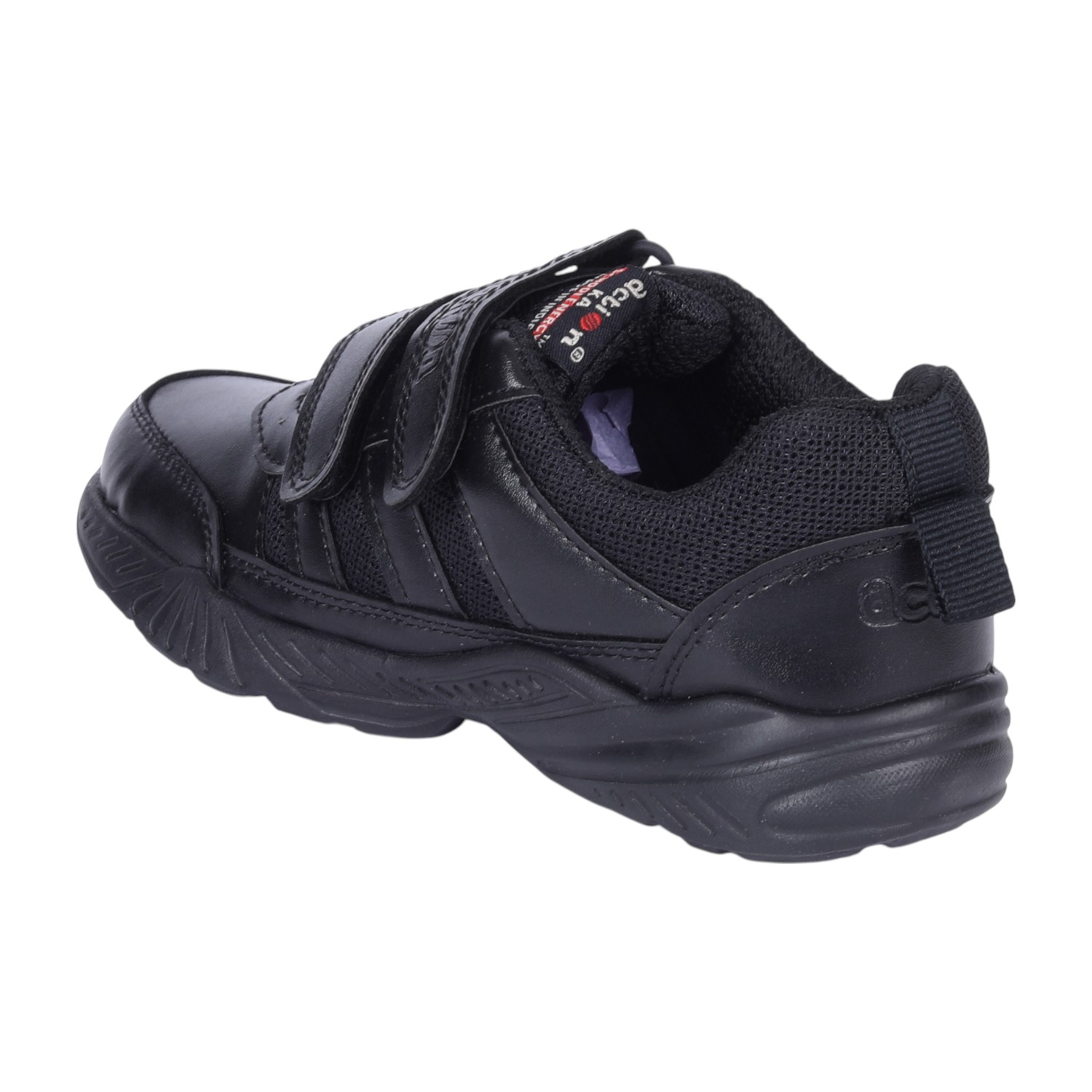 Black Velcro School Shoes For Kids