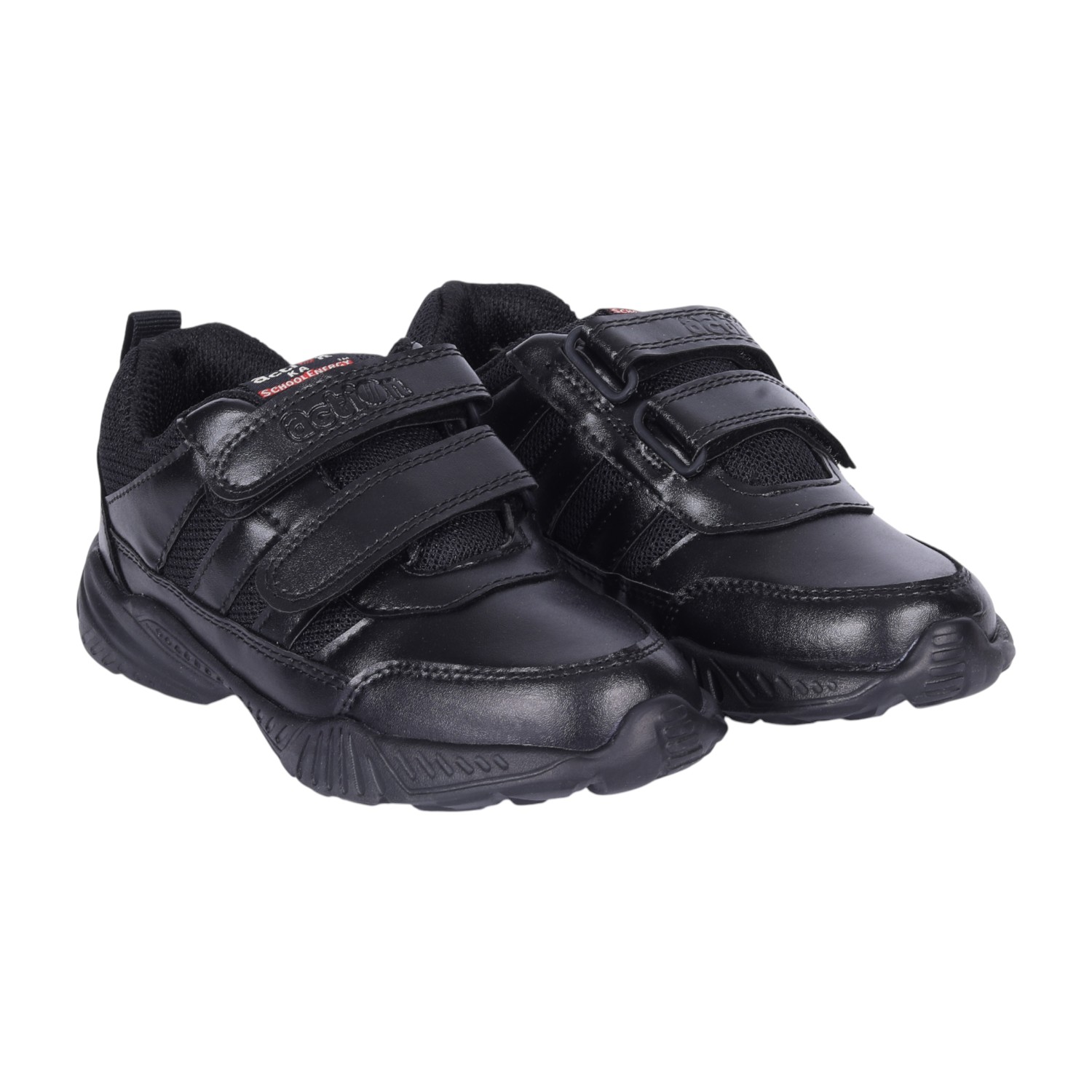 Black Velcro School Shoes For Kids