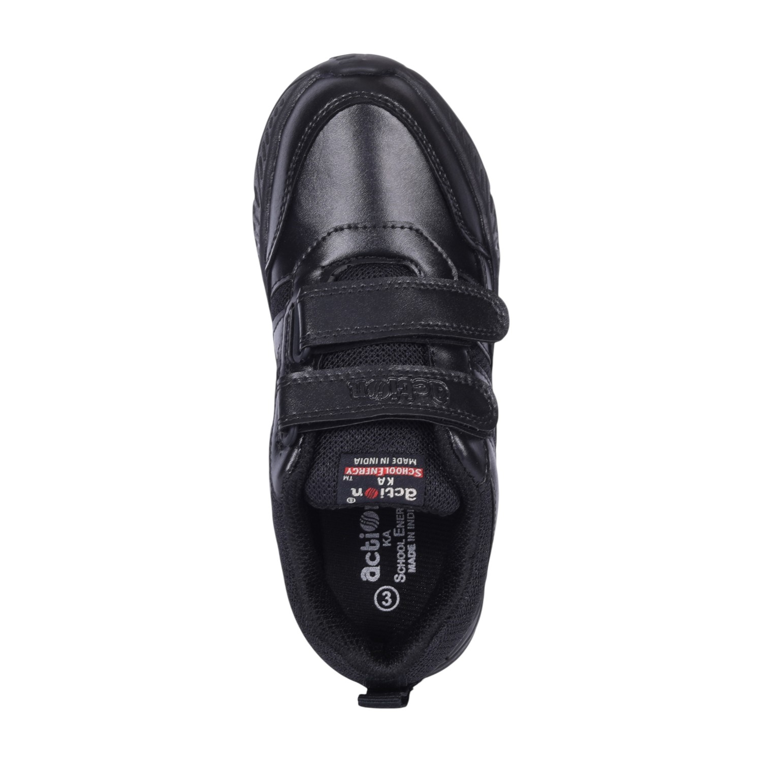 Black Velcro School Shoes For Kids