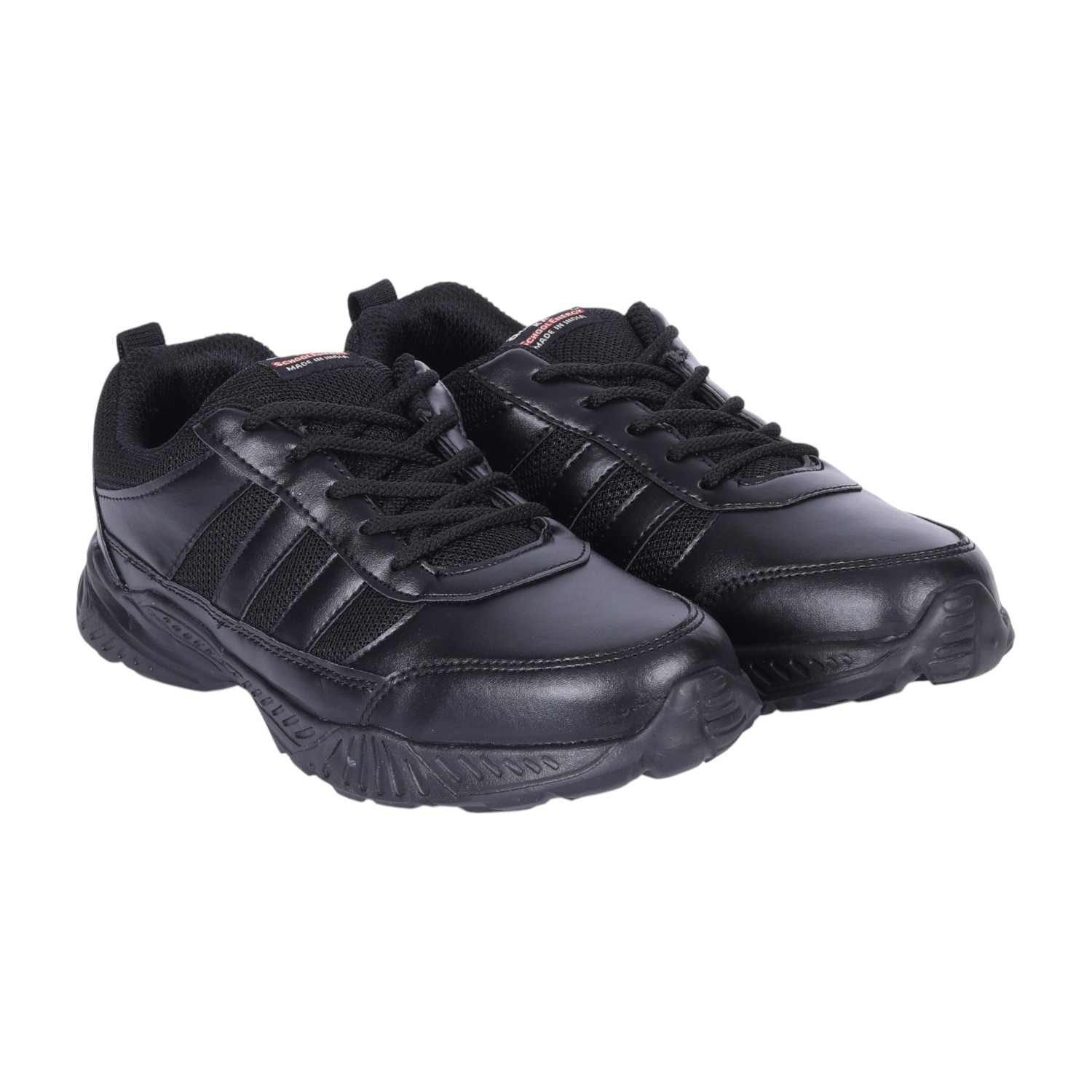 Black Velcro School Shoes For Kids