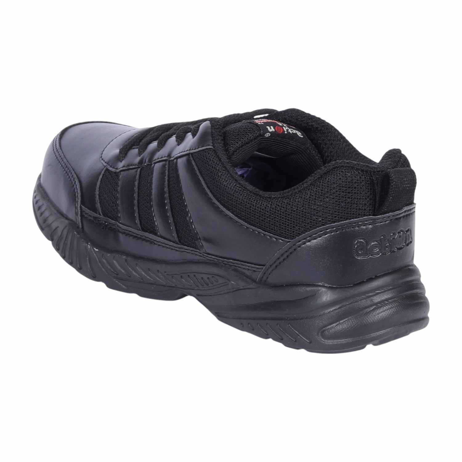 Black Velcro School Shoes For Kids