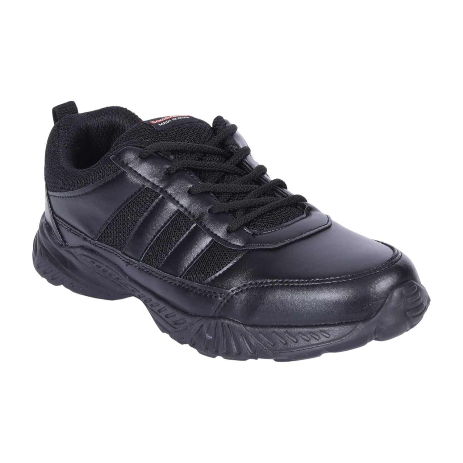 Black Velcro School Shoes For Kids