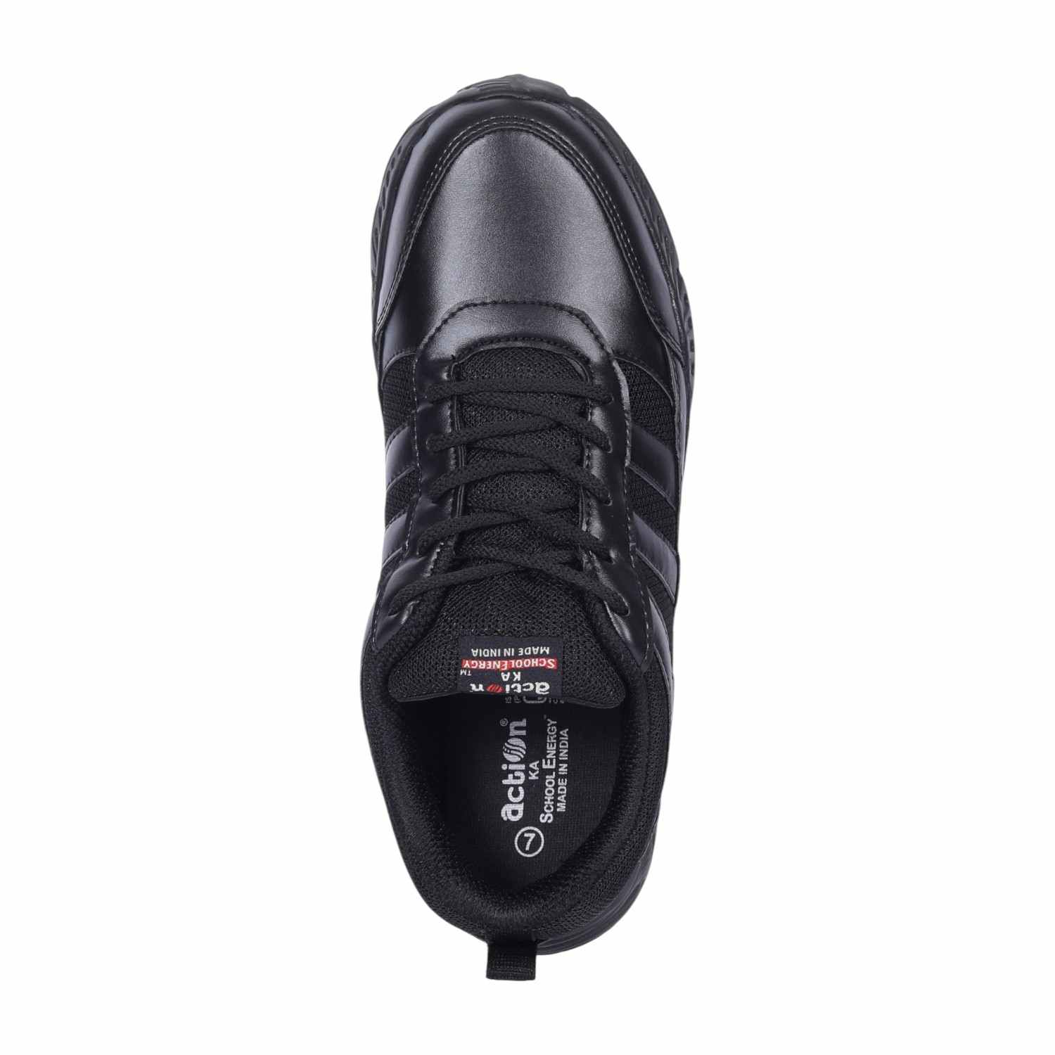 Black Velcro School Shoes For Kids