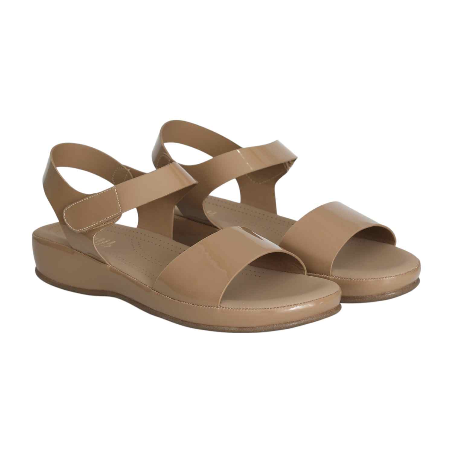 Women’s Chickoo Glossy Strap Sandals